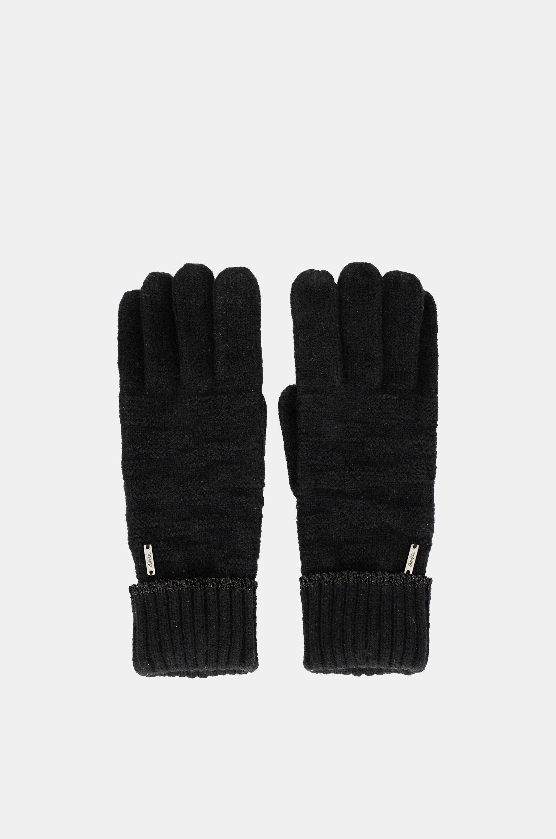 Gants tricotés noirs
