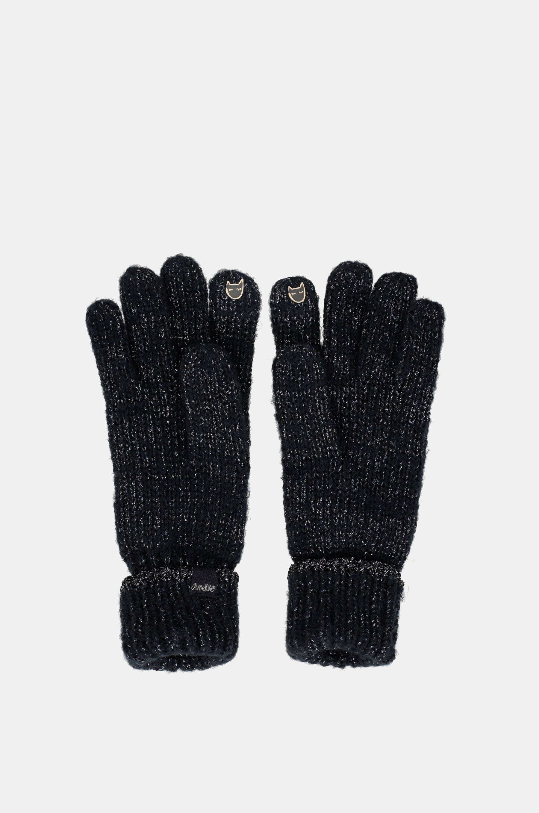 Gants logomania bleu marine