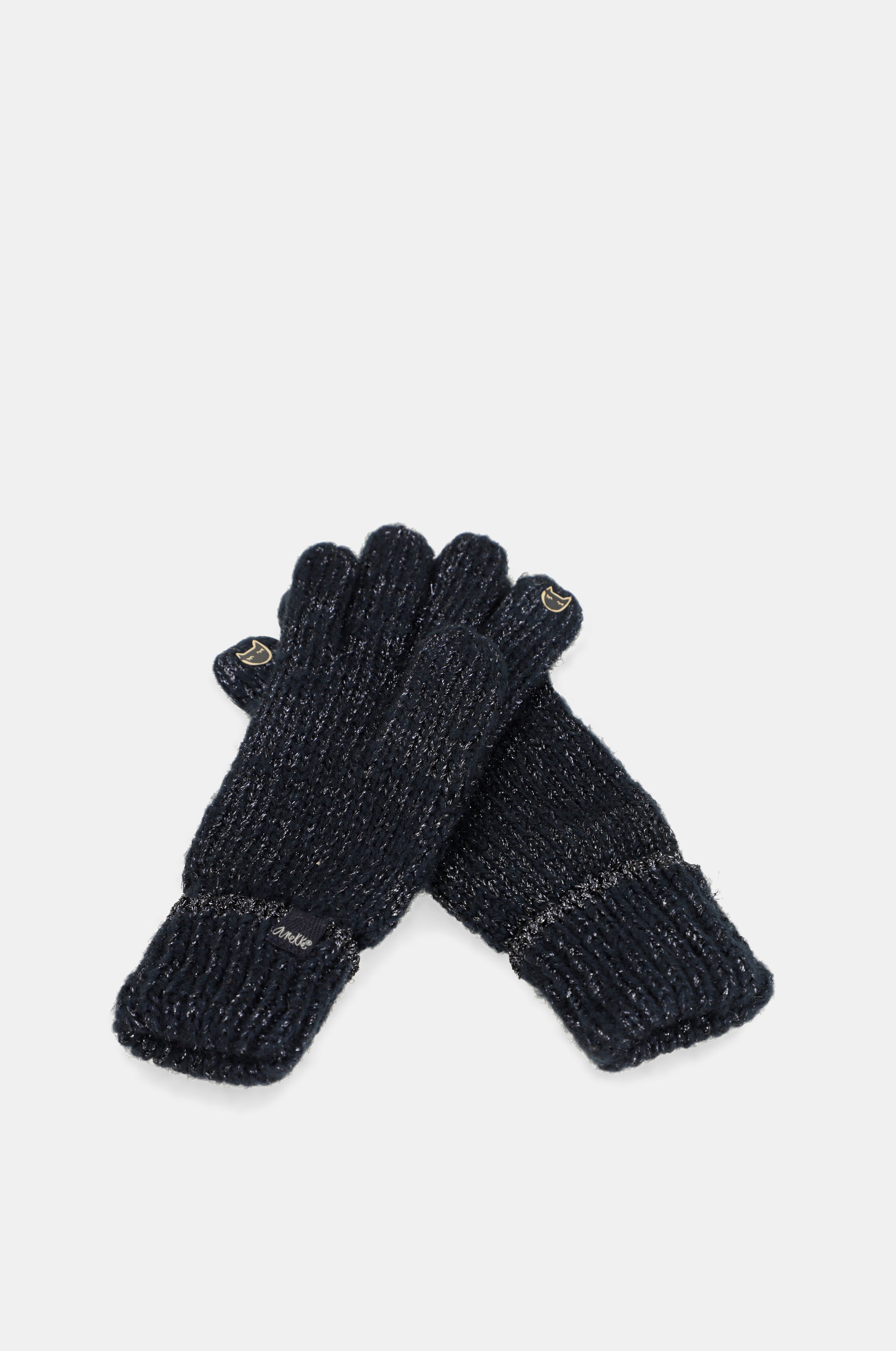 Gants logomania bleu marine