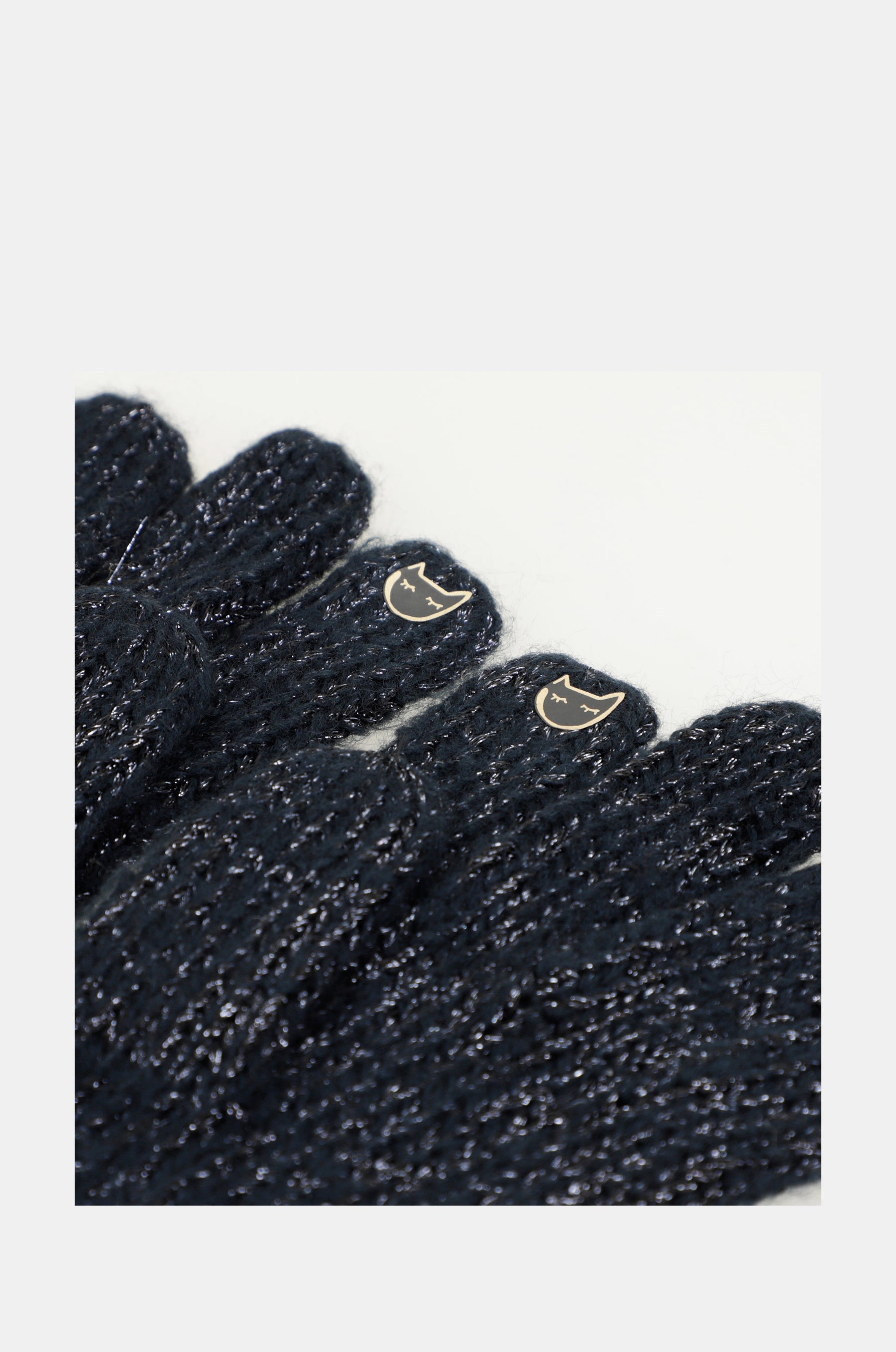 Gants logomania bleu marine