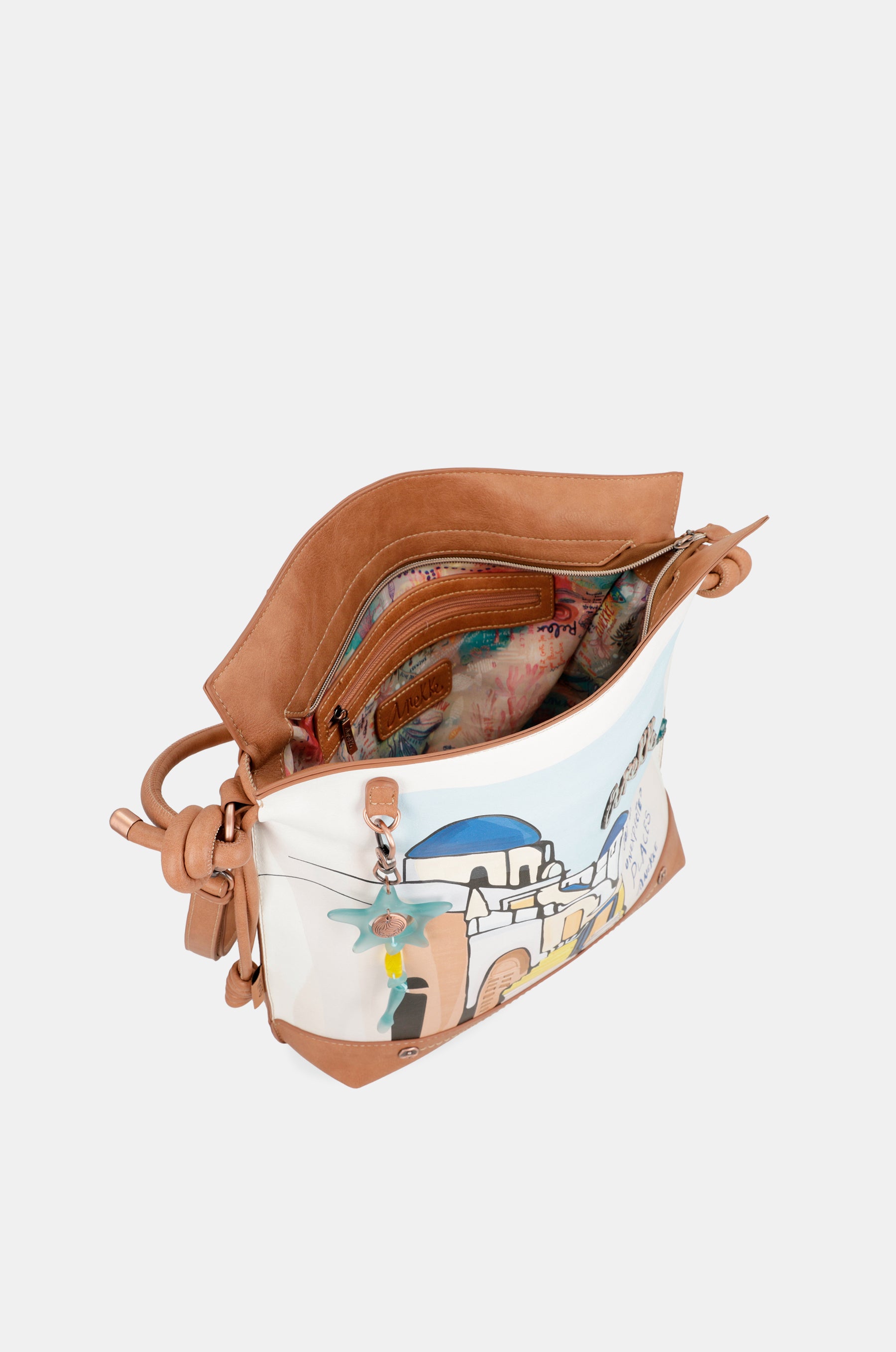 Sac à bandoulière au lever du soleil avec bandoulière