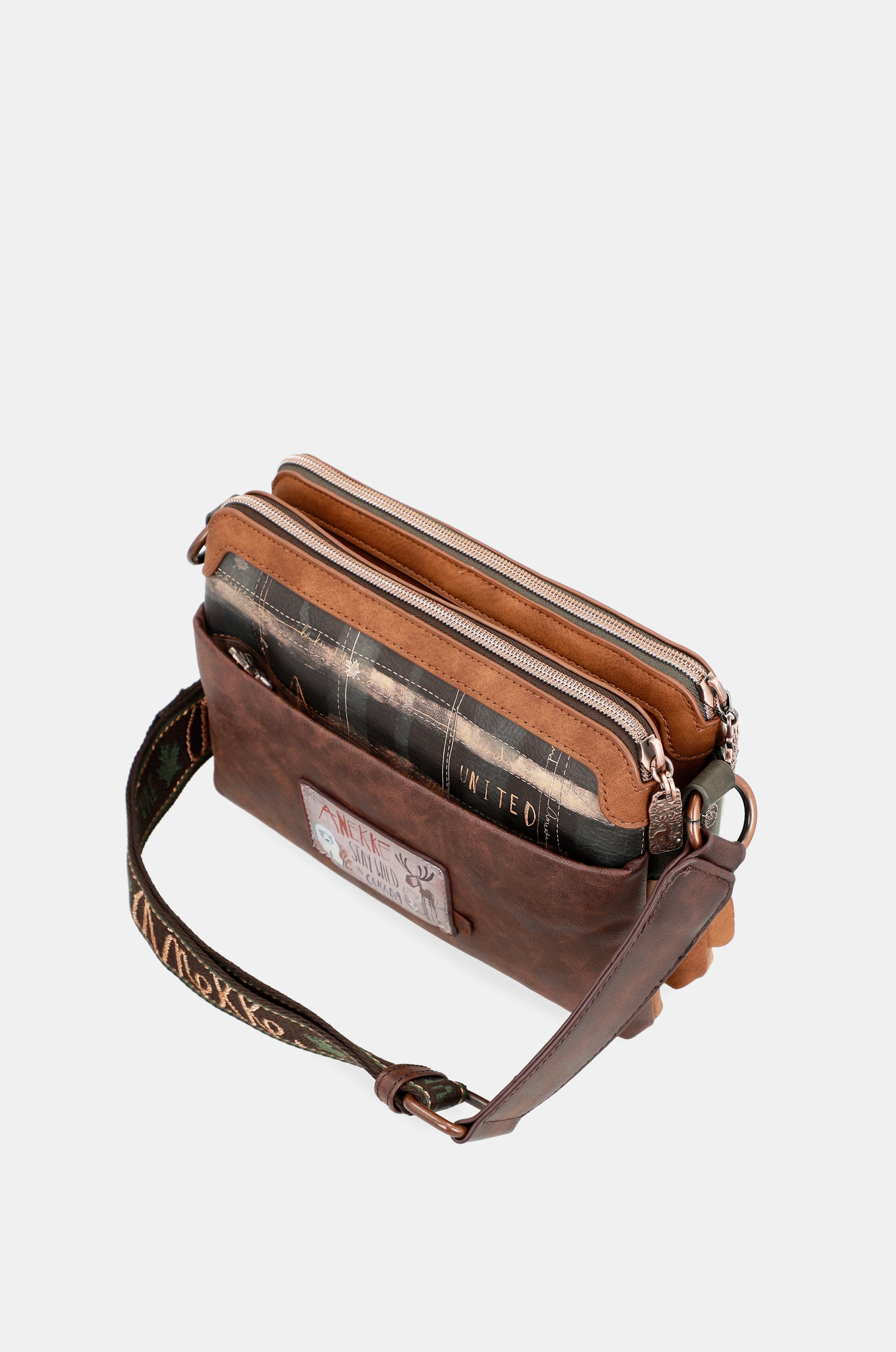 Le sac à bandoulière à double compartiment forêt