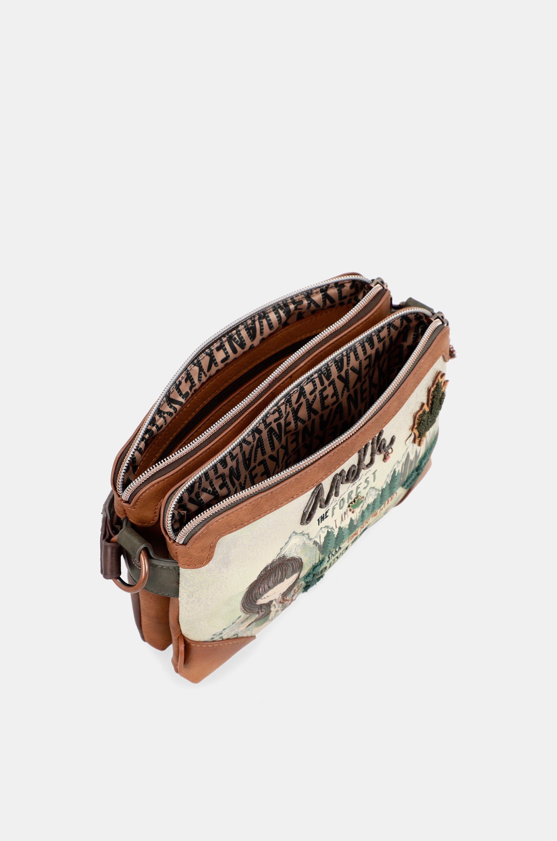 Le sac à bandoulière à double compartiment forêt