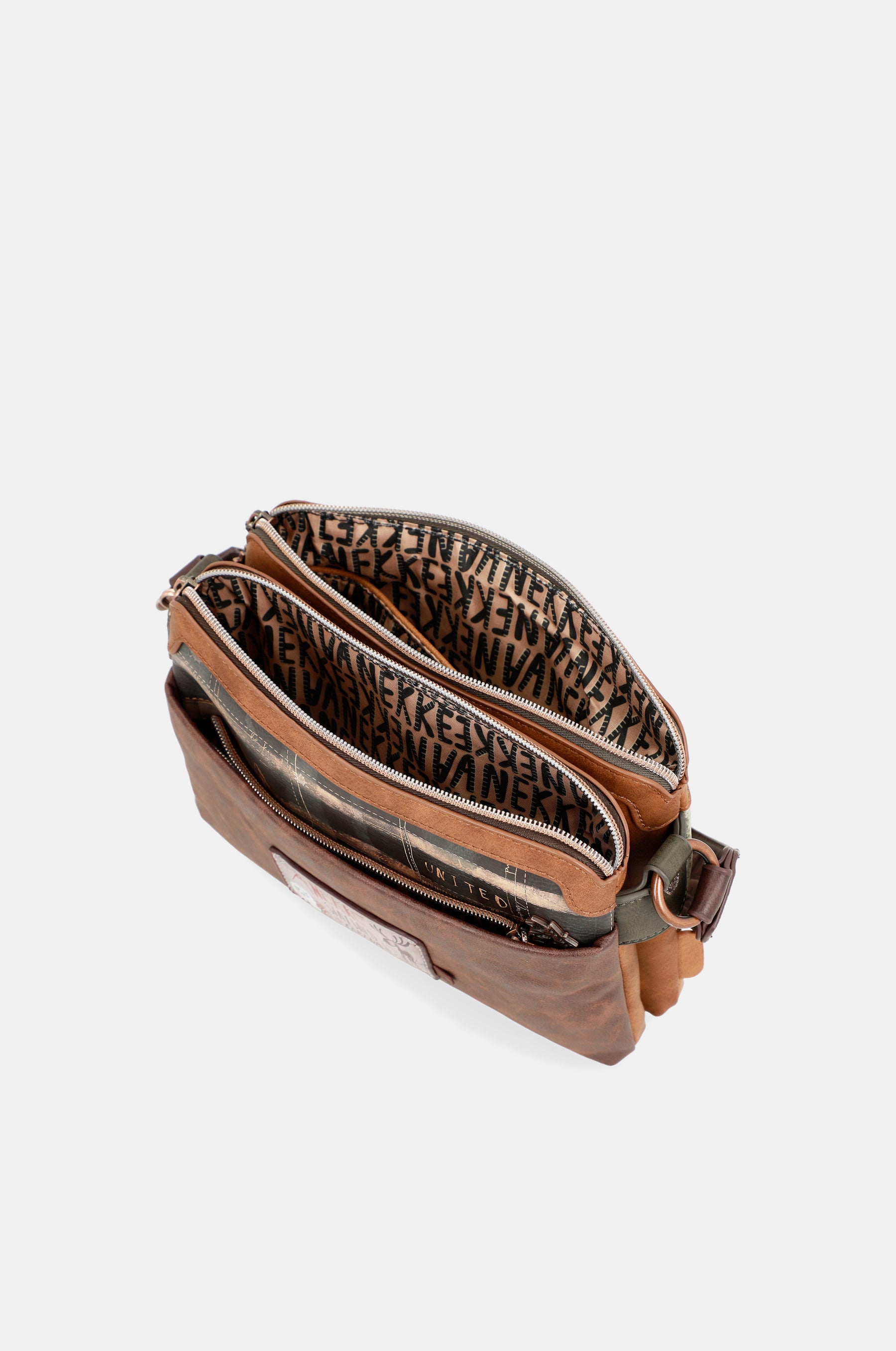 Le sac à bandoulière à double compartiment forêt