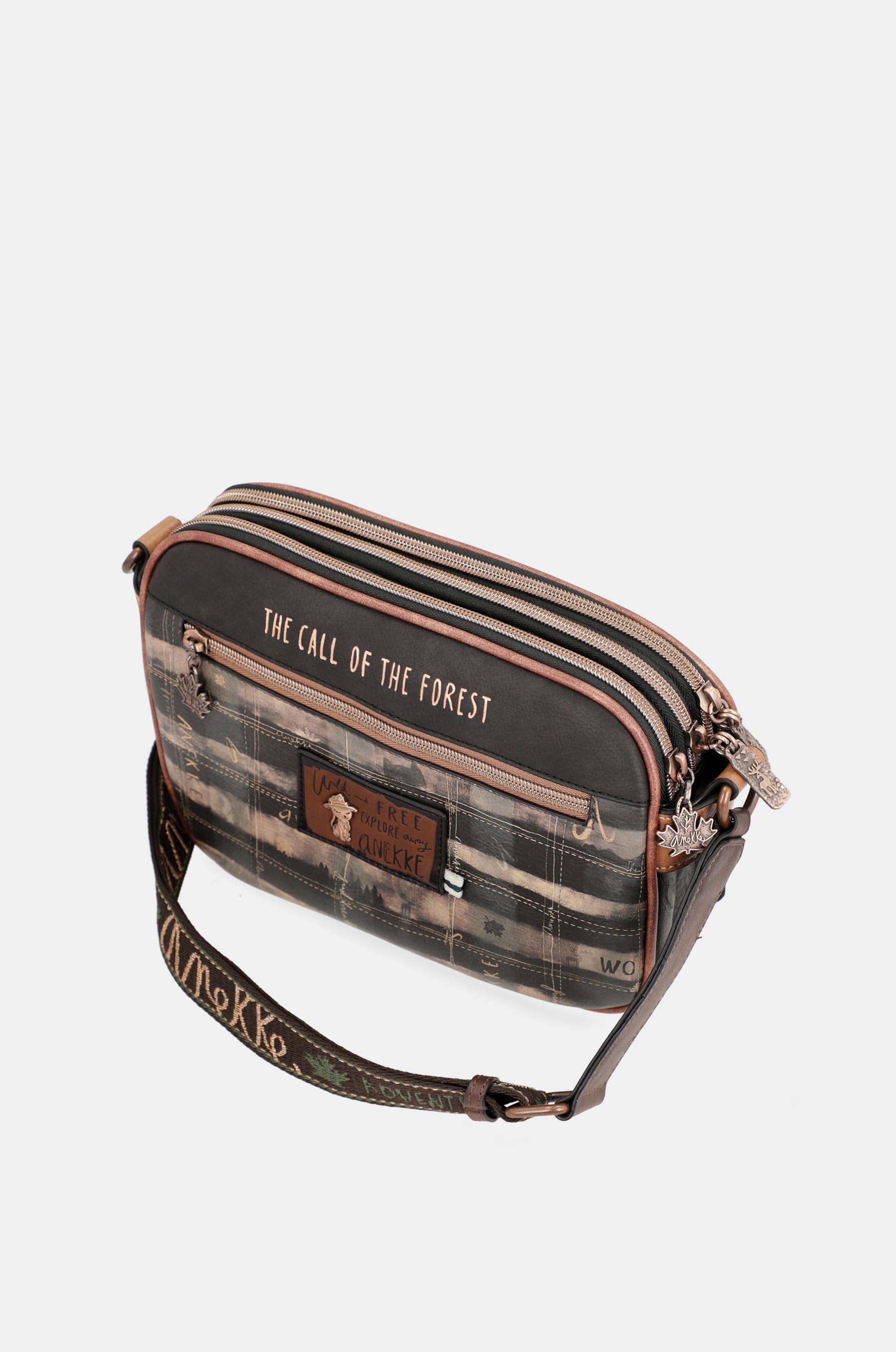 Le sac messager de la forêt à triple compartiment