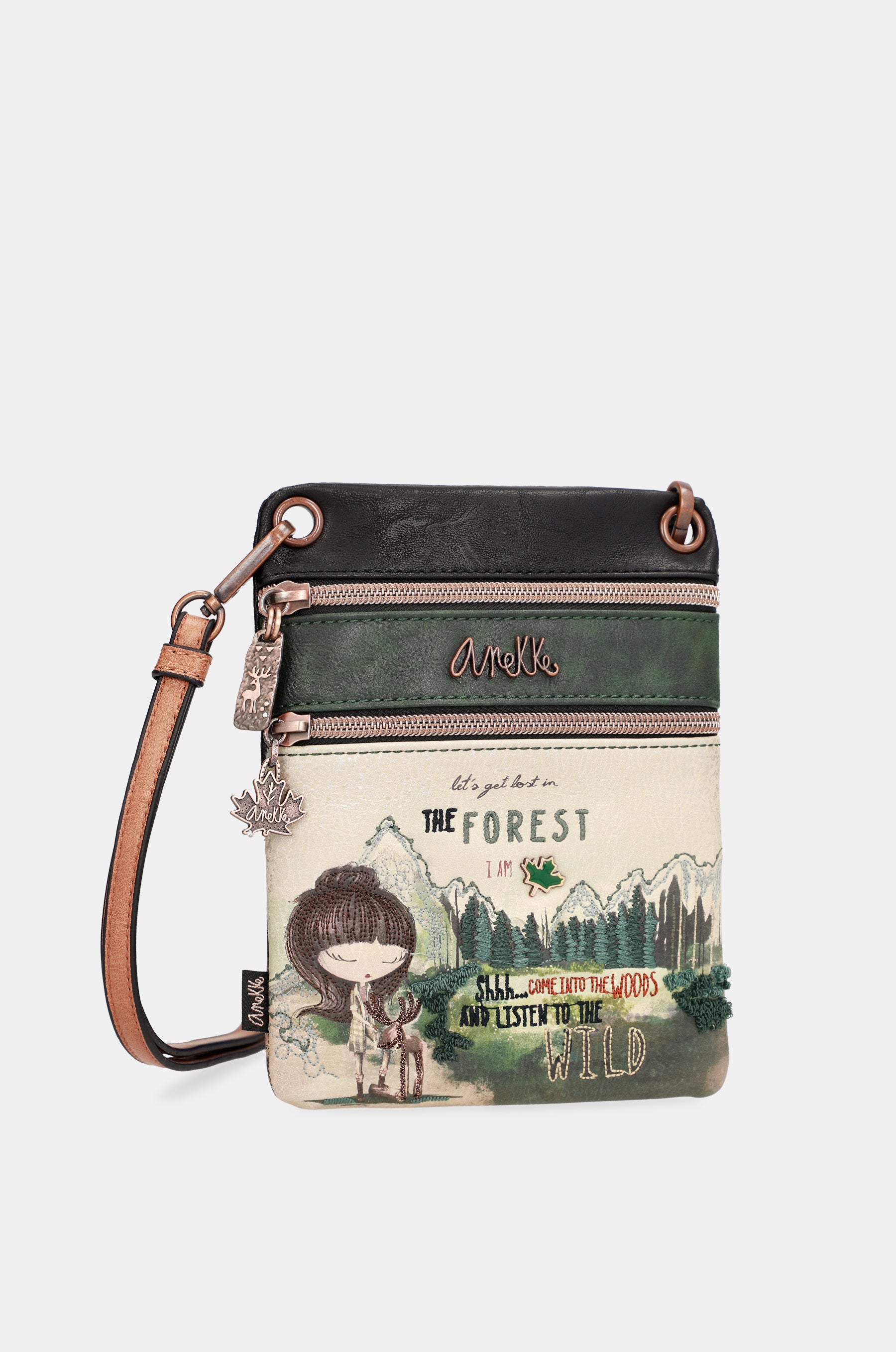 Le mini sac à bandoulière à double compartiment forêt