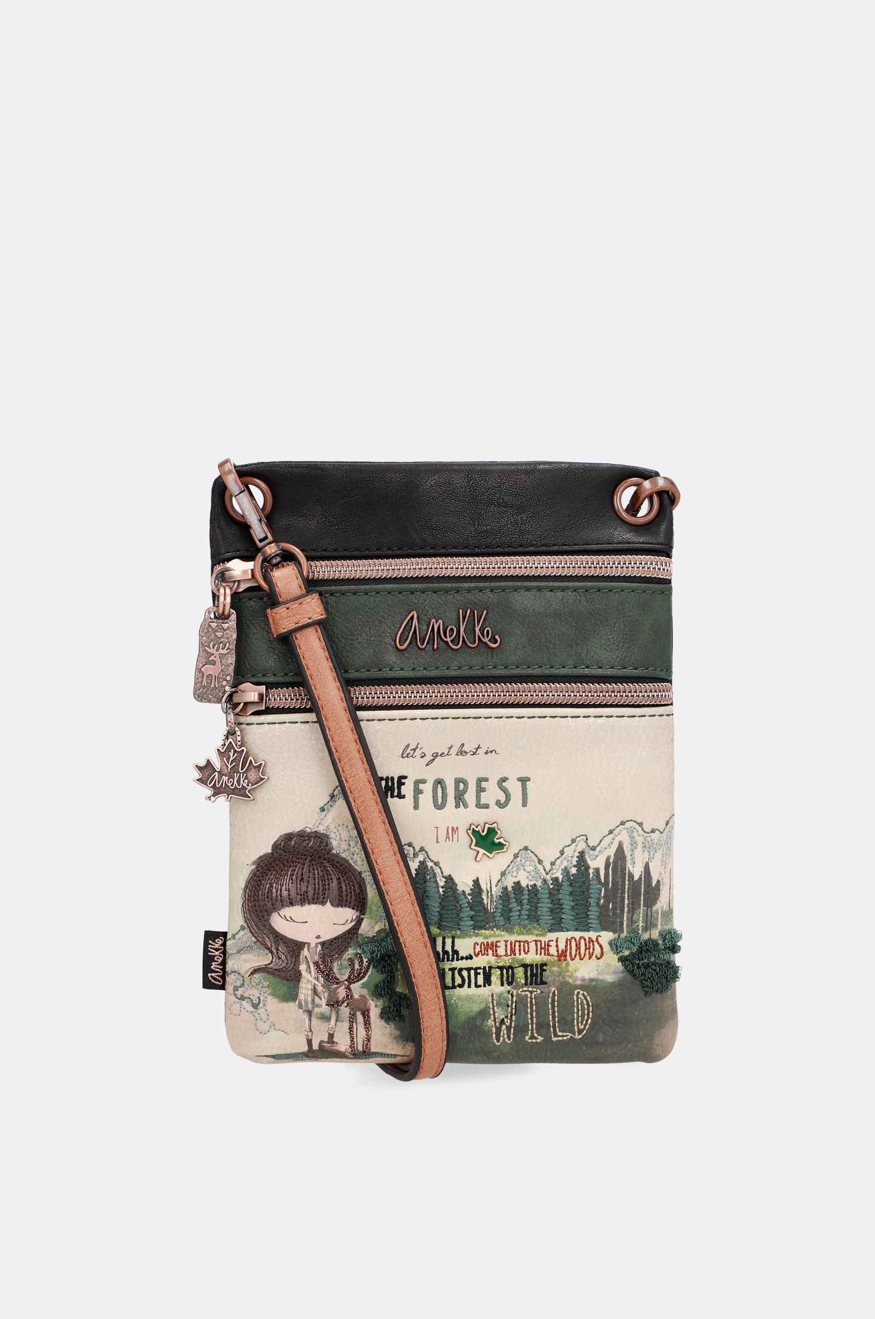 Le mini sac à bandoulière à double compartiment forêt