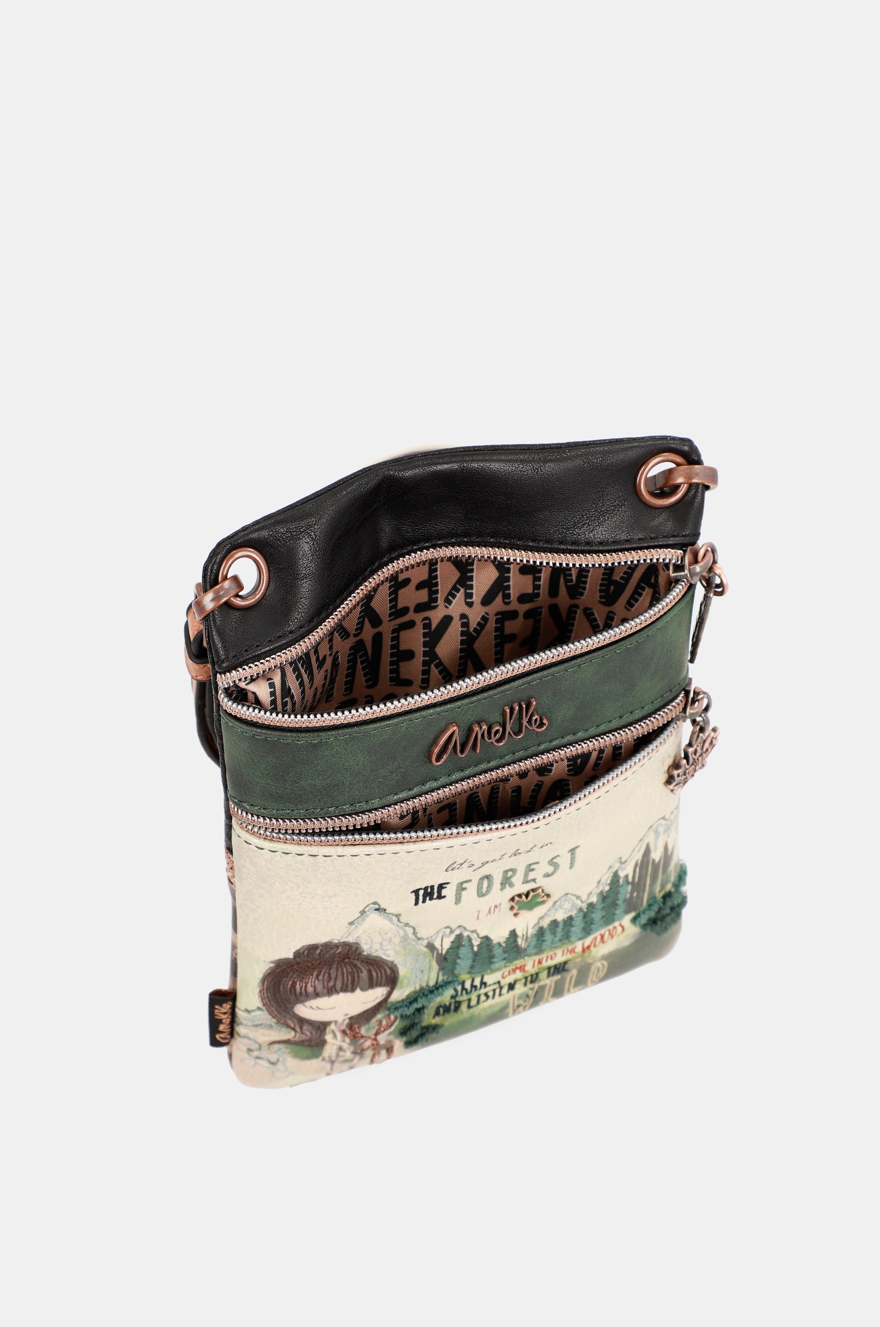 Le mini sac à bandoulière à double compartiment forêt