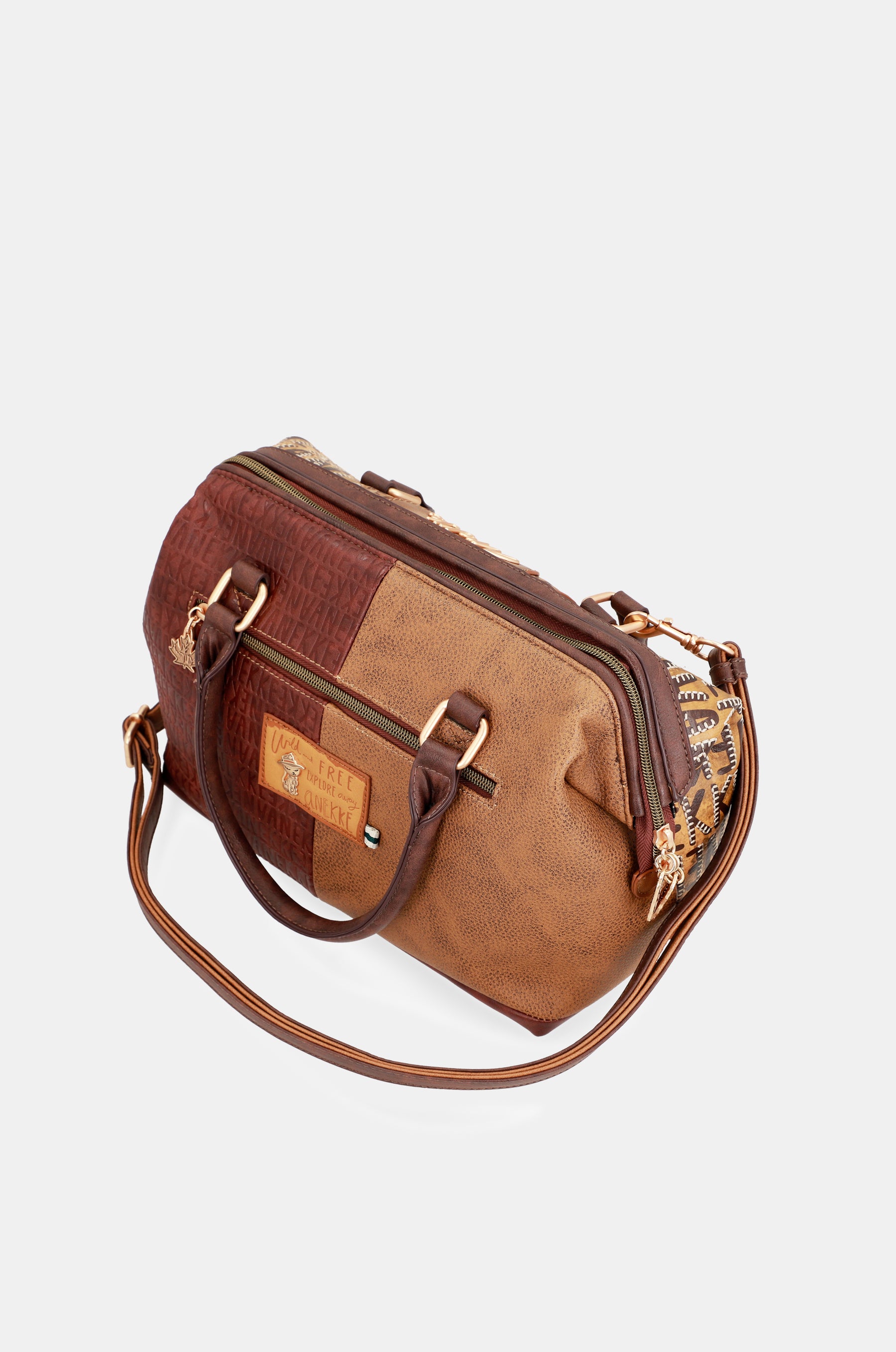 Sac de bowling de logo brun urbain