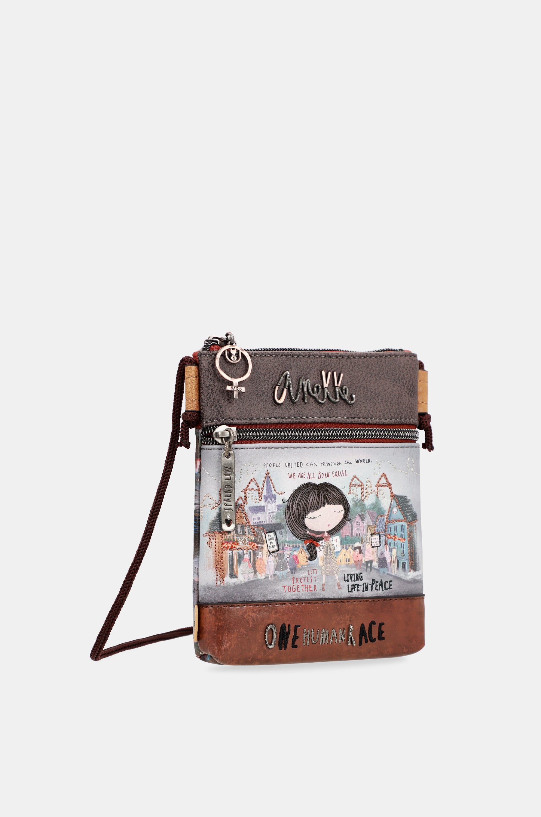 Mini sac à bandoulière avec voix à double compartiment