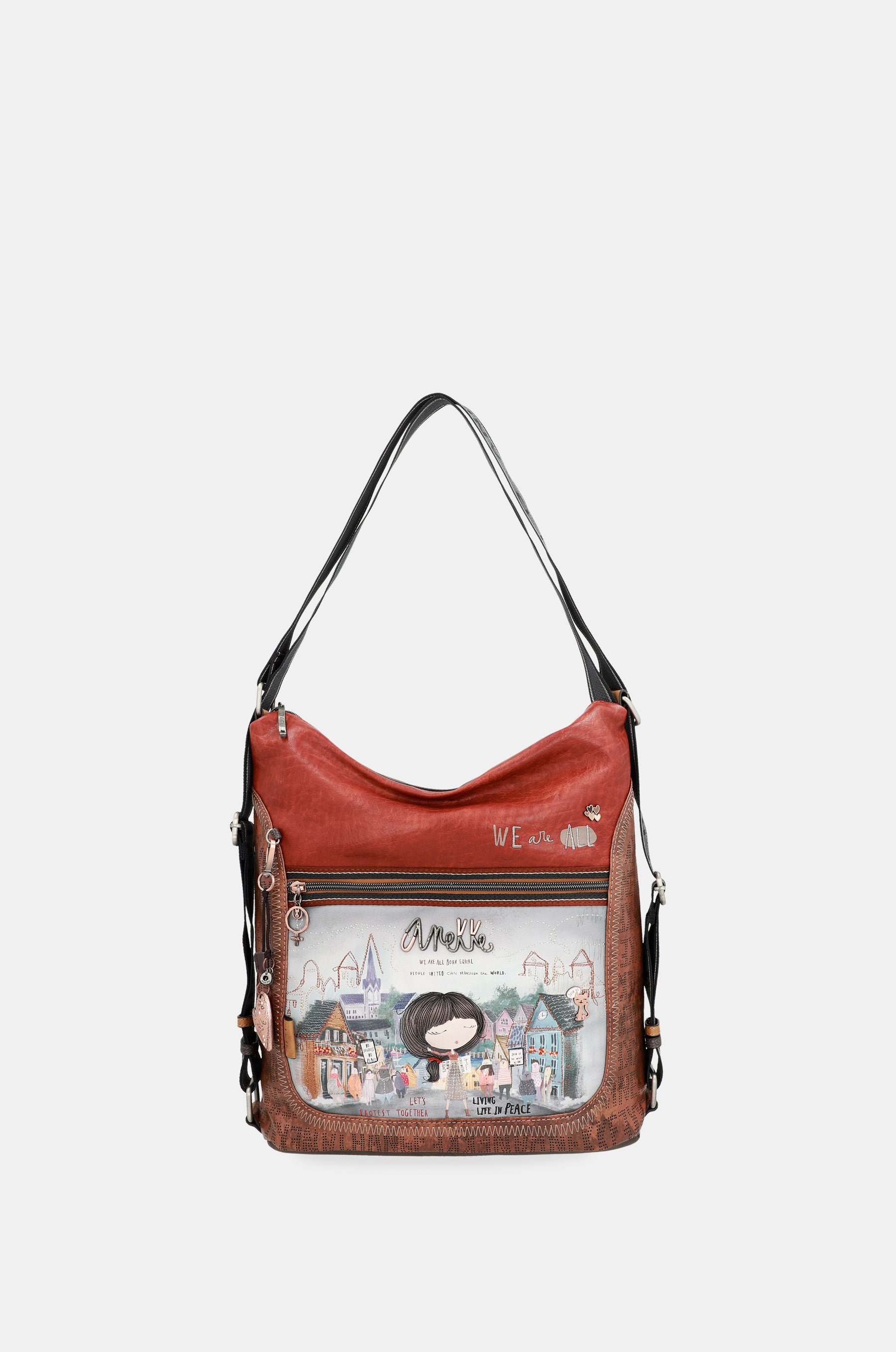 Sac à bandoulière convertible en voix de sac à dos