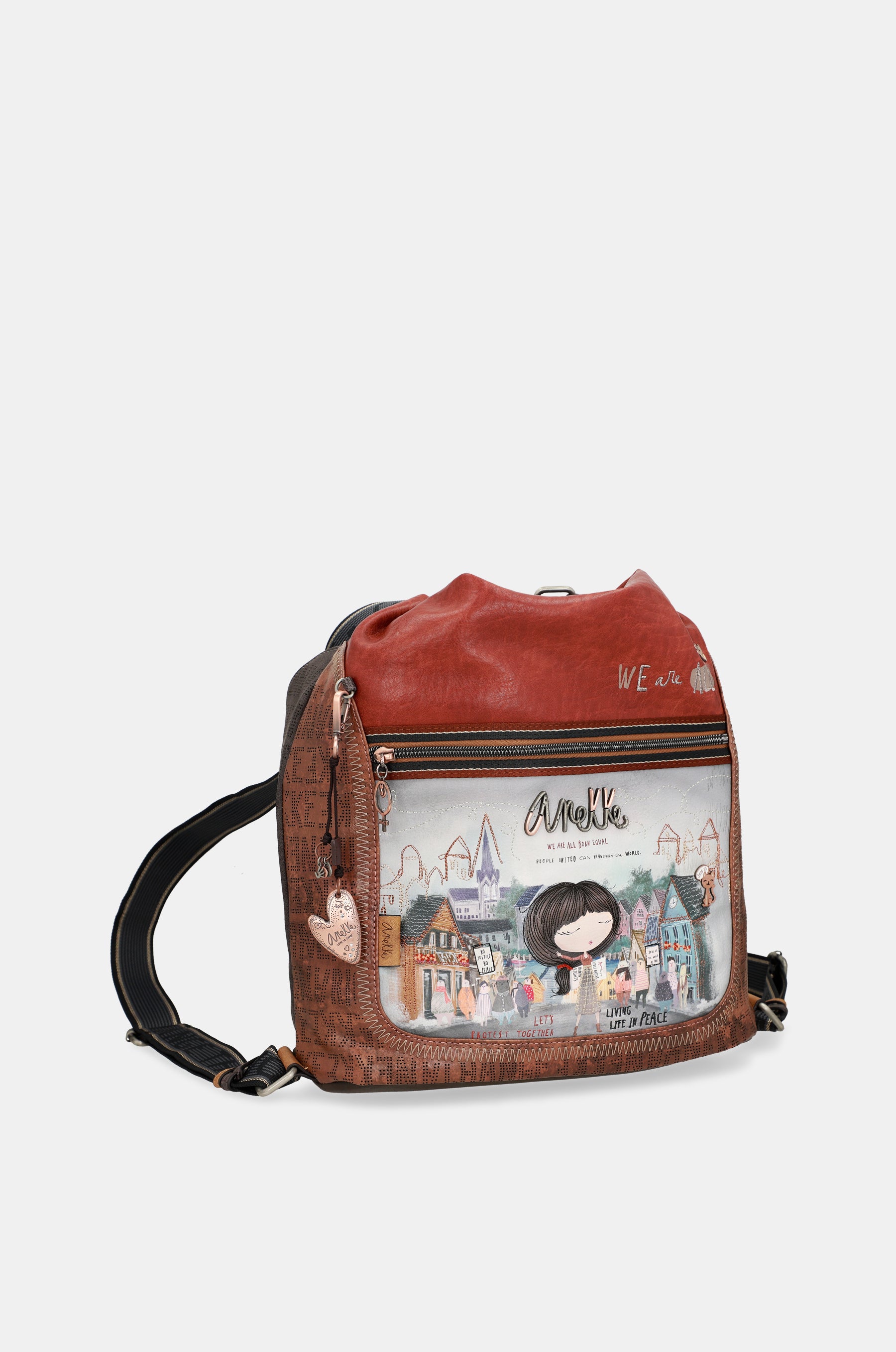 Sac à bandoulière convertible en voix de sac à dos
