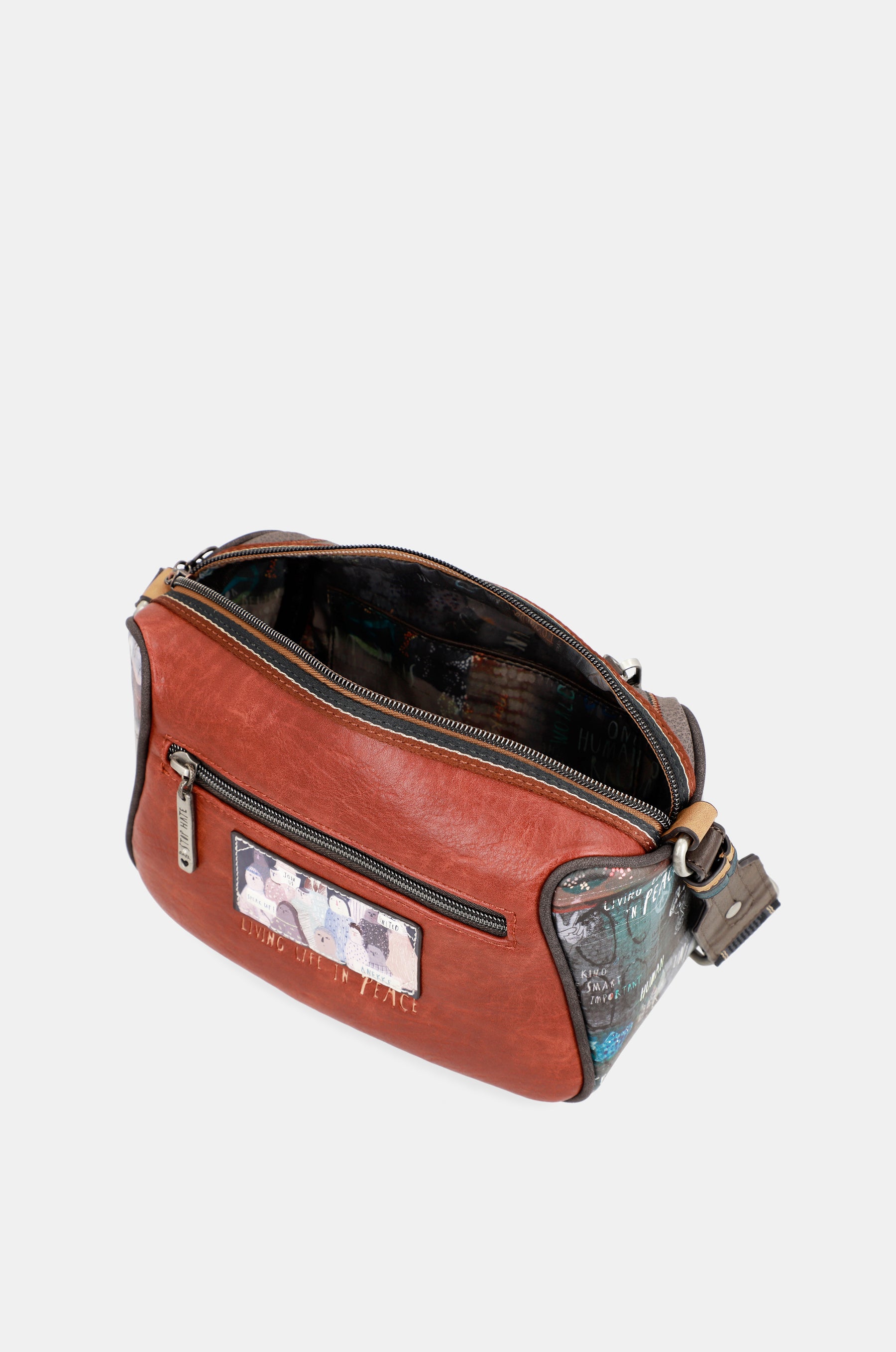 Sac à bandoulière imprimé respect