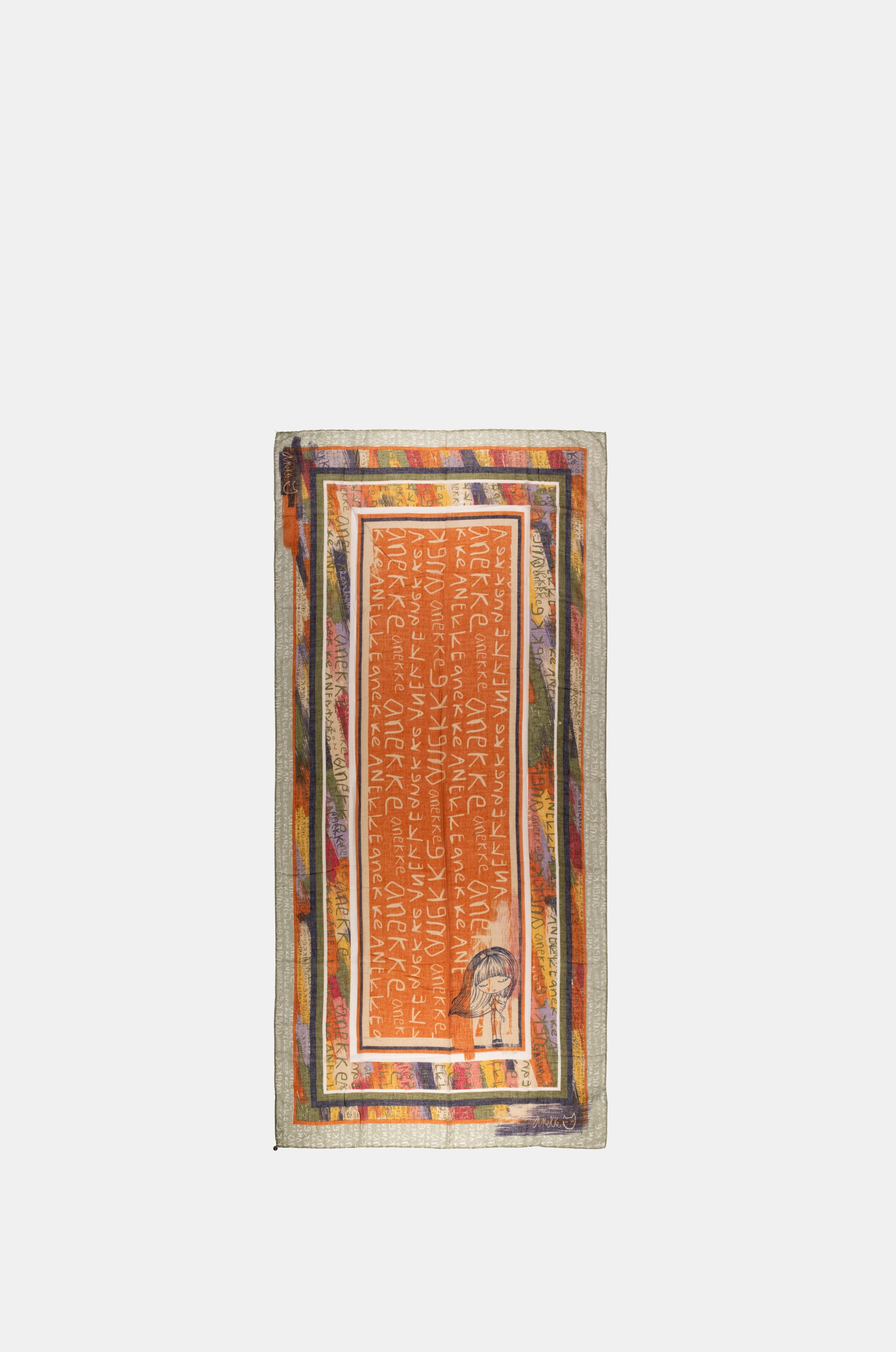 Magic Souls Ocher Print Scarf
