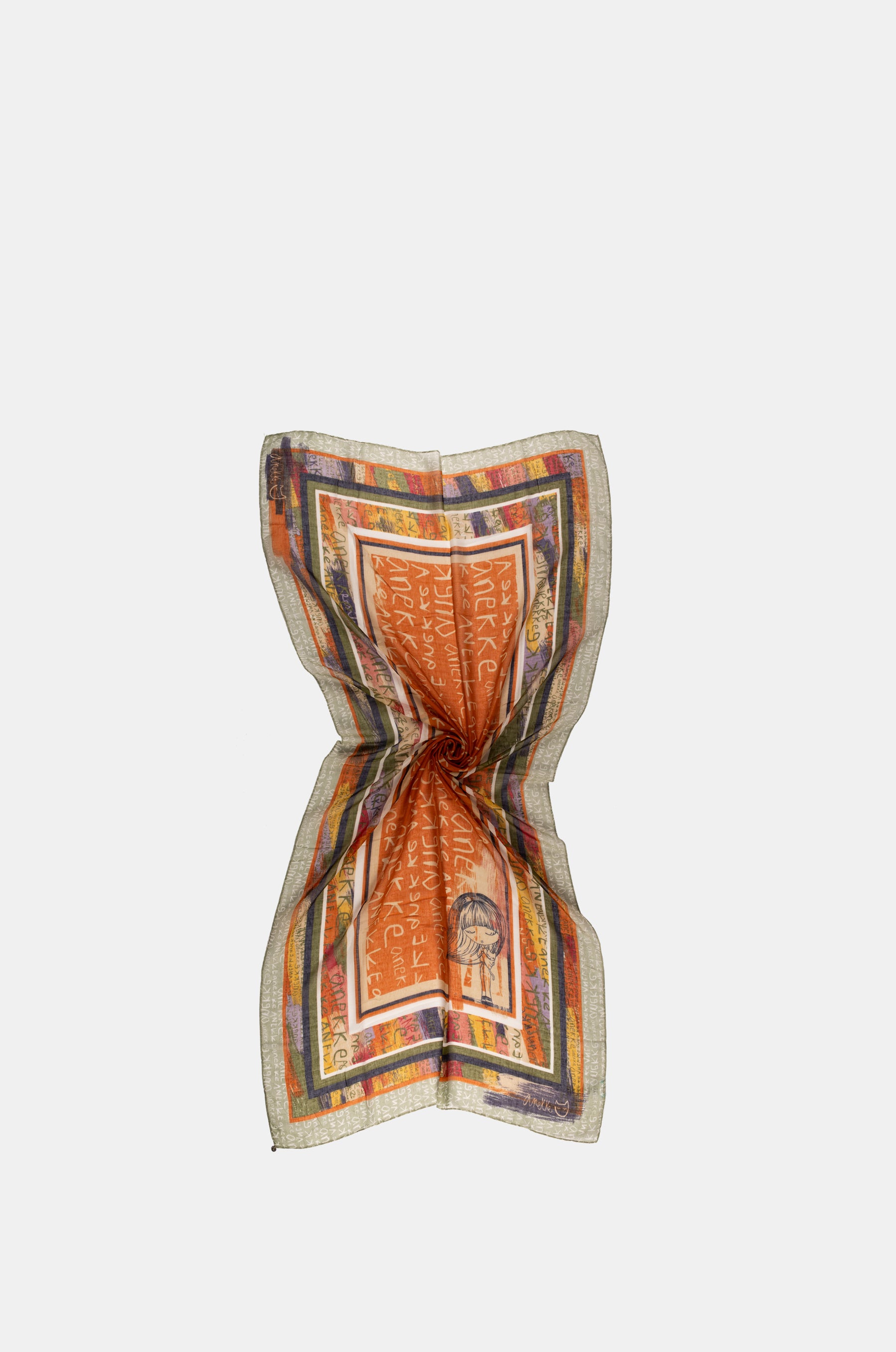 Magic Souls Ocher Print Scarf