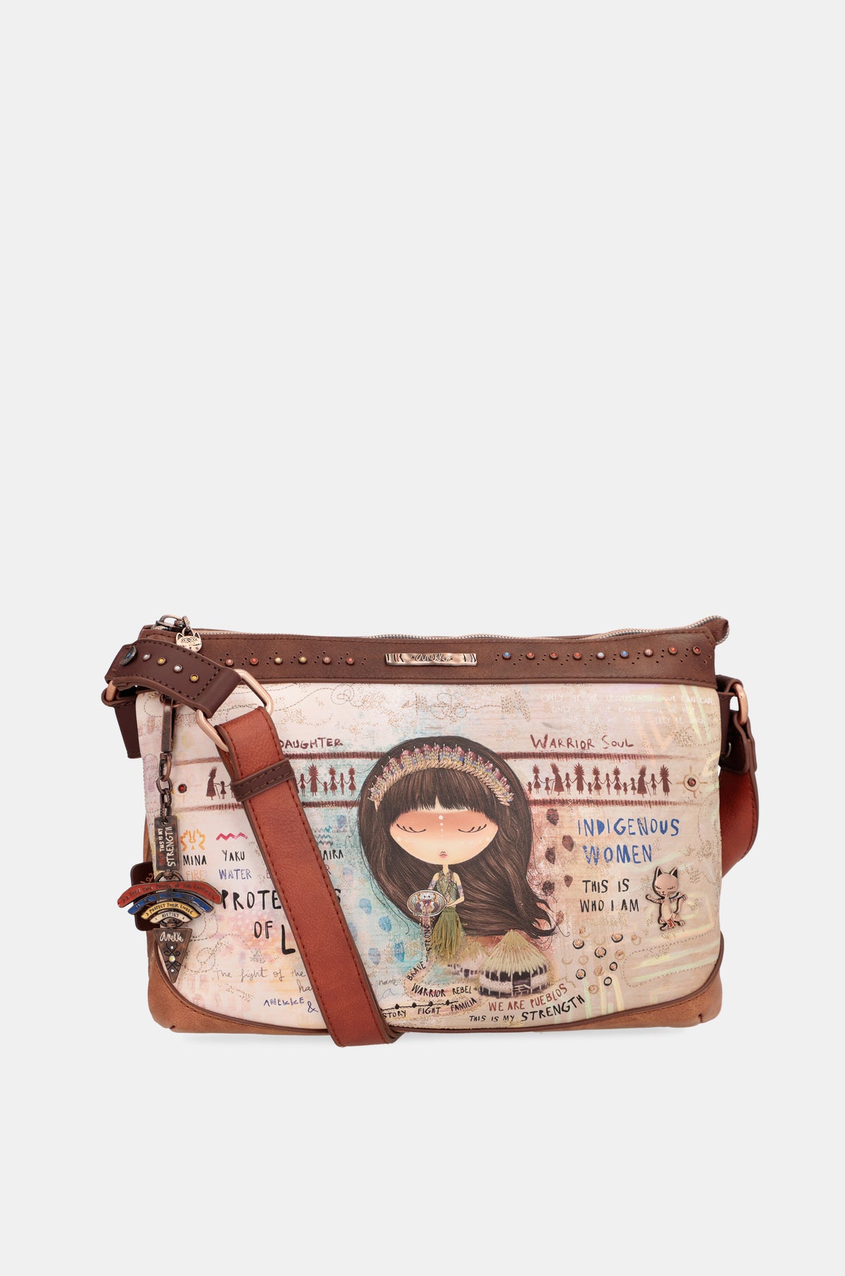 Sac Bandoulière Anekke - Imprimé Océan, 2 Compartiments, 24x16x8 Cm