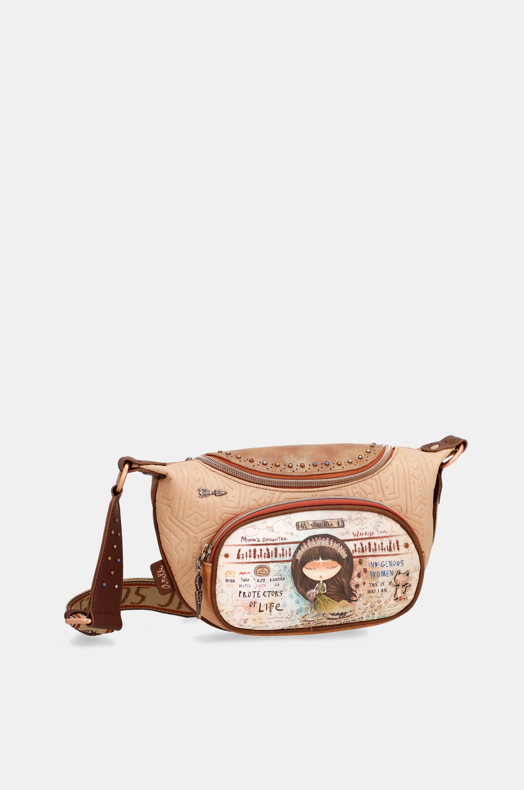 Menire Sac crossbody imprimé et ethnique