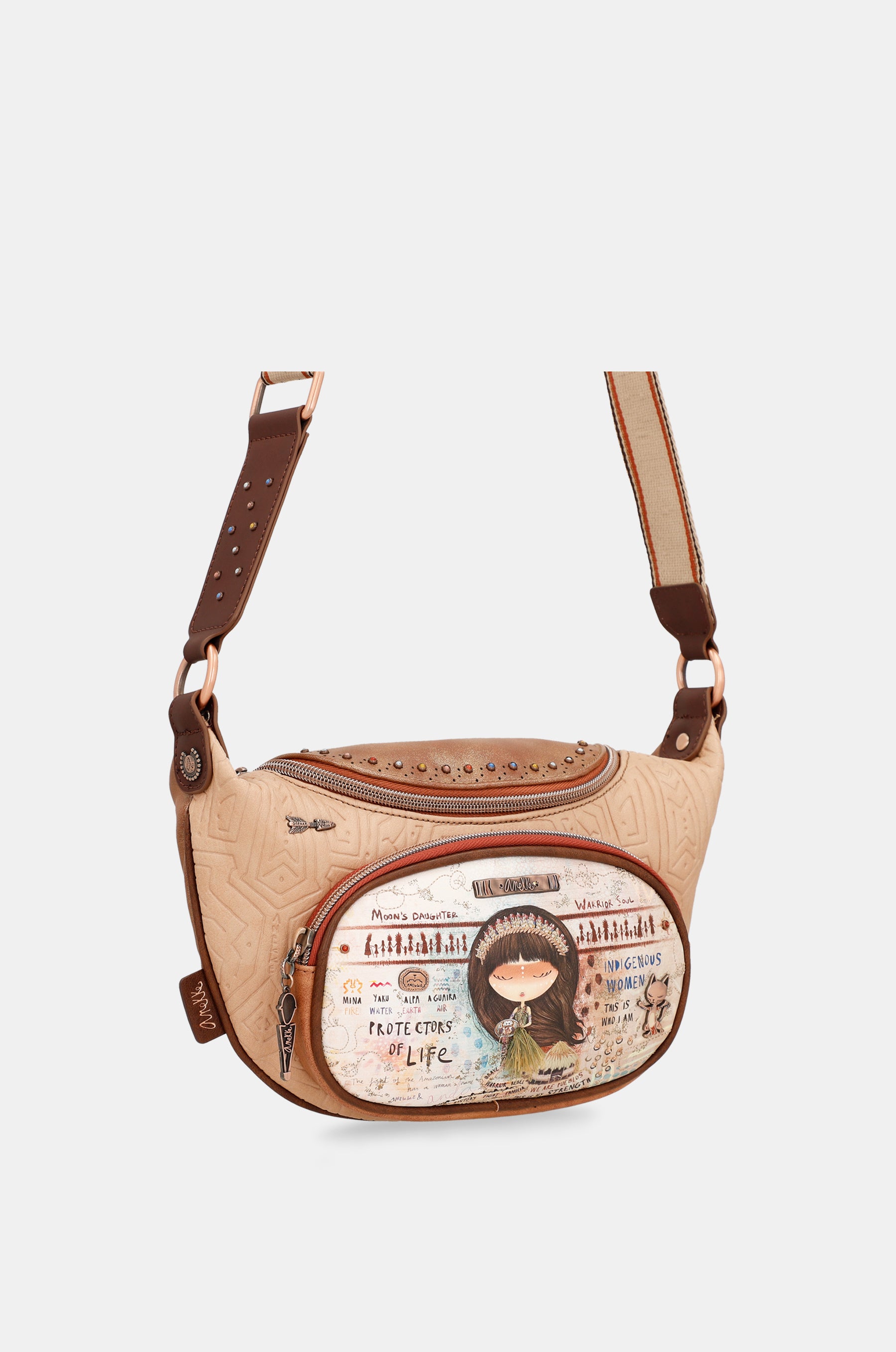 Menire Sac crossbody imprimé et ethnique