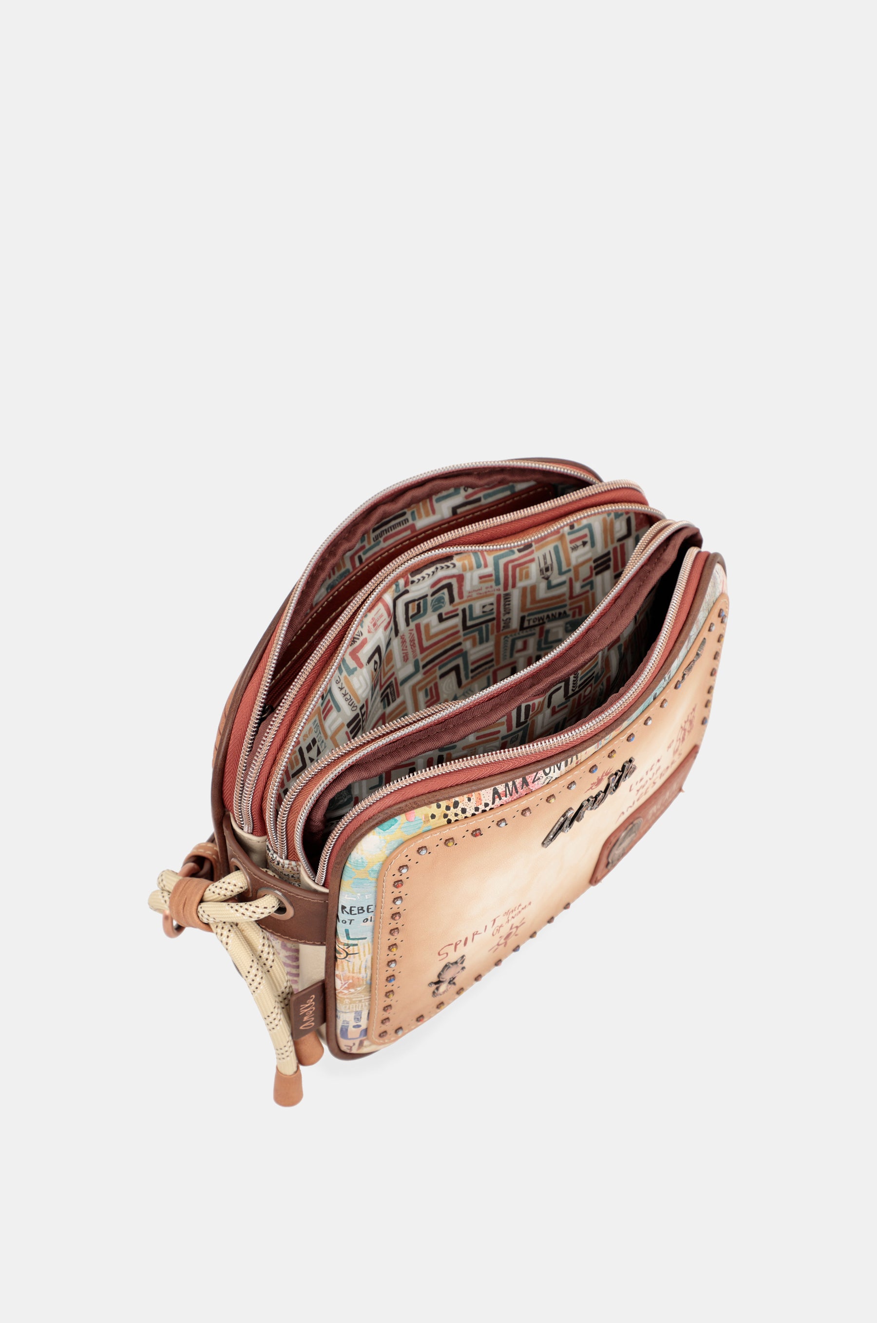 Sac à bandoulière de tribu avec 3 compartiments