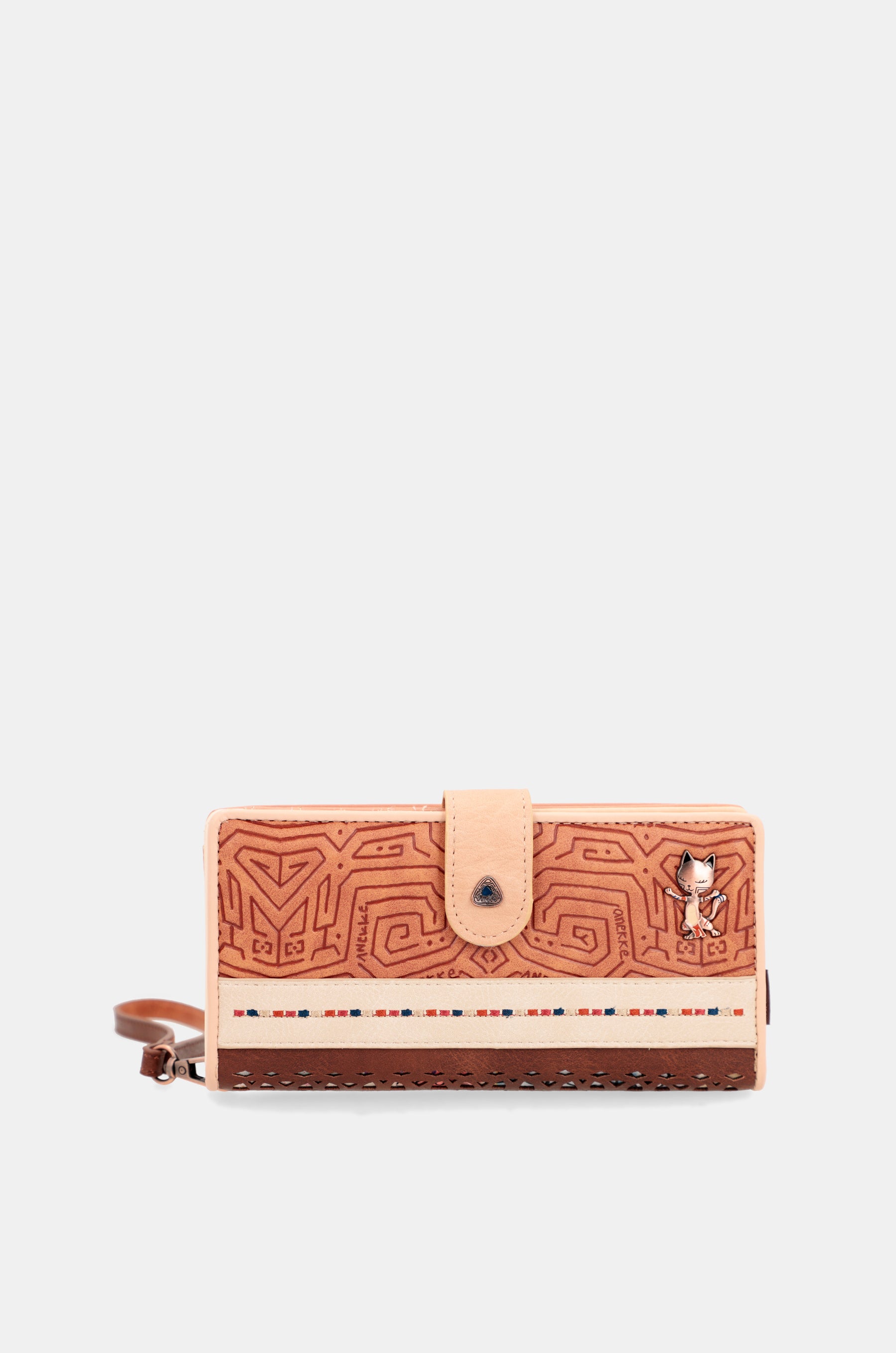 Tribu grand portefeuille RFID brun