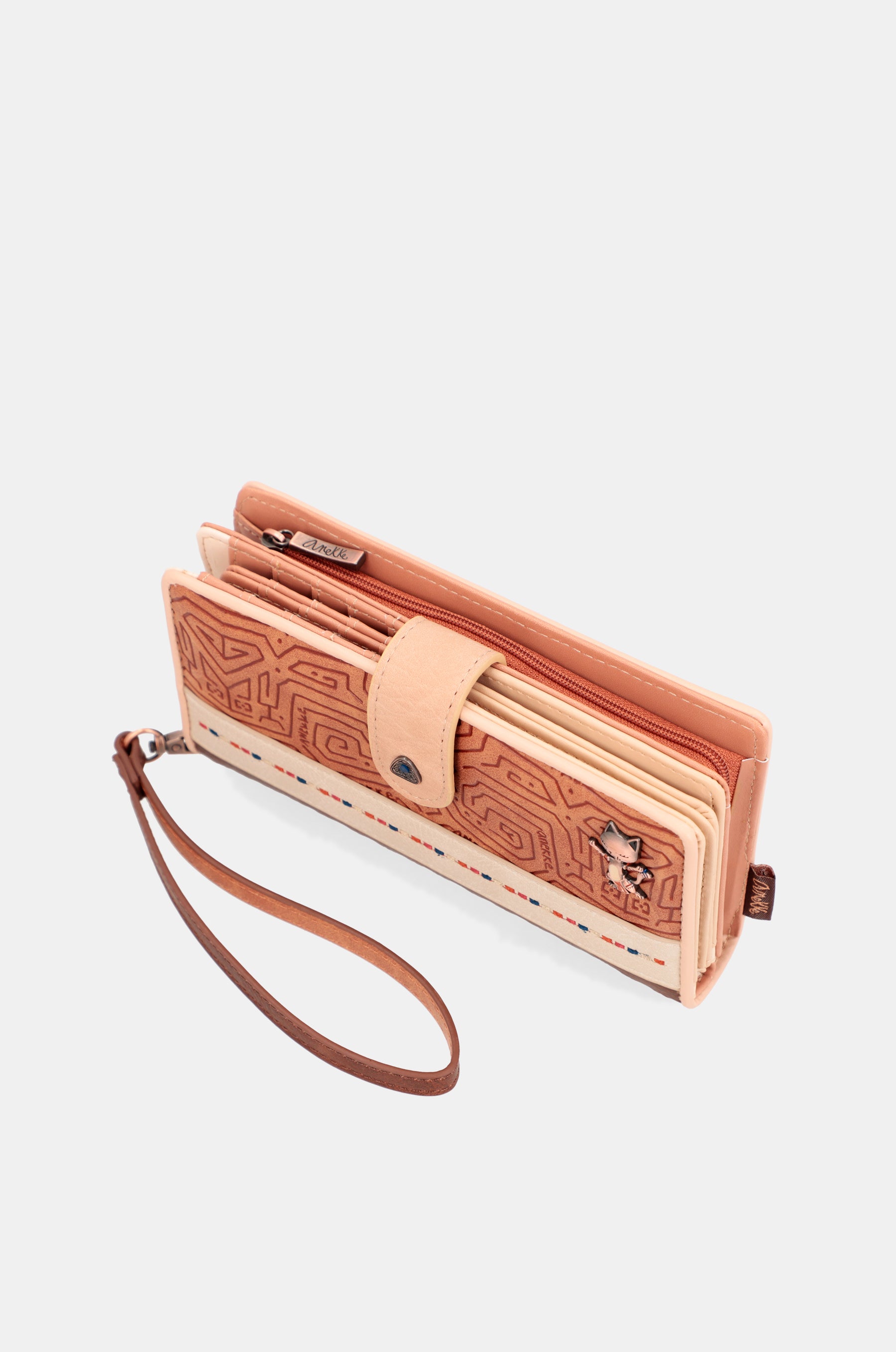 Tribu grand portefeuille RFID brun