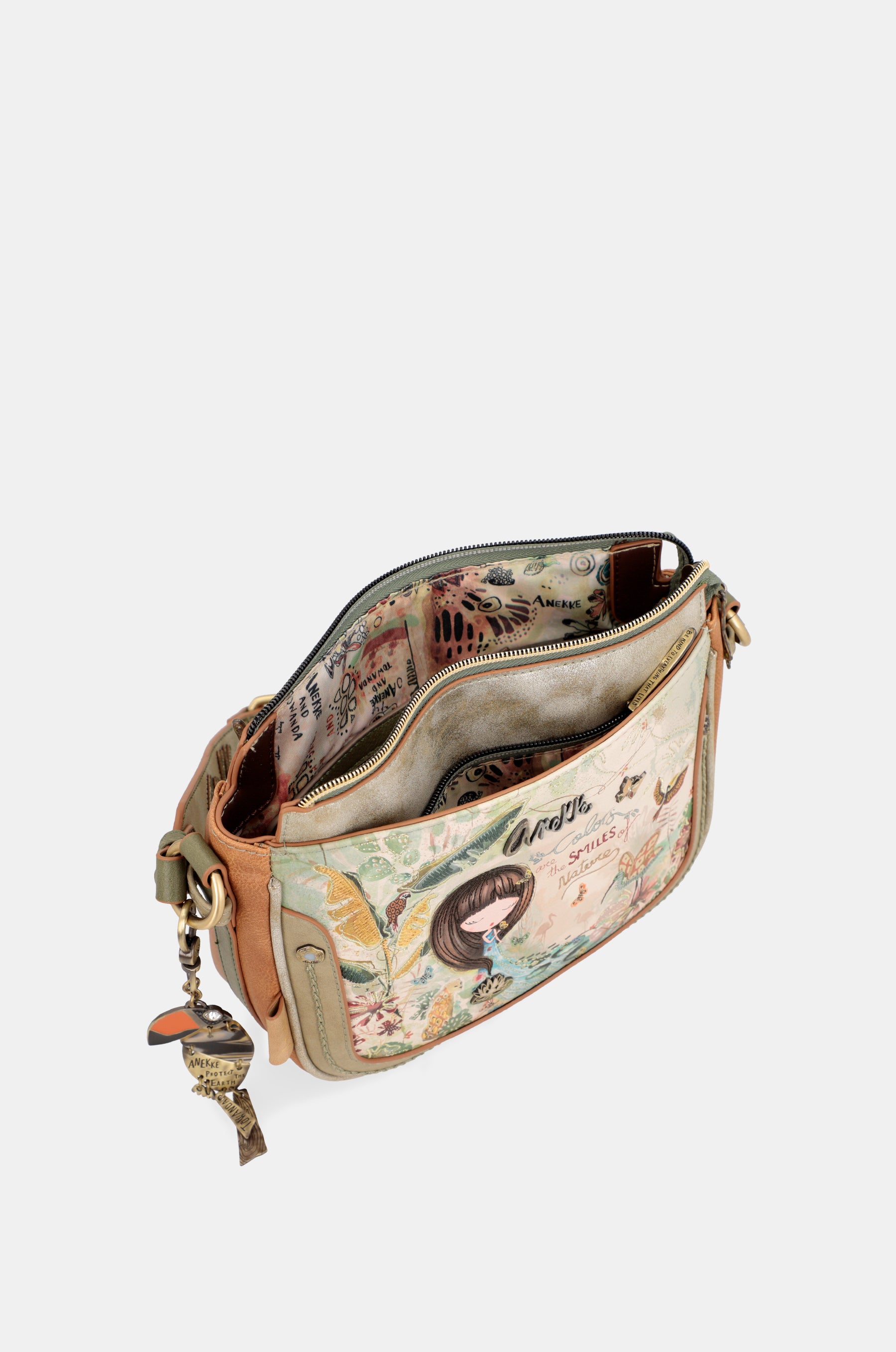 Amazonia Medium Crossbody Sac avec 3 compartiments