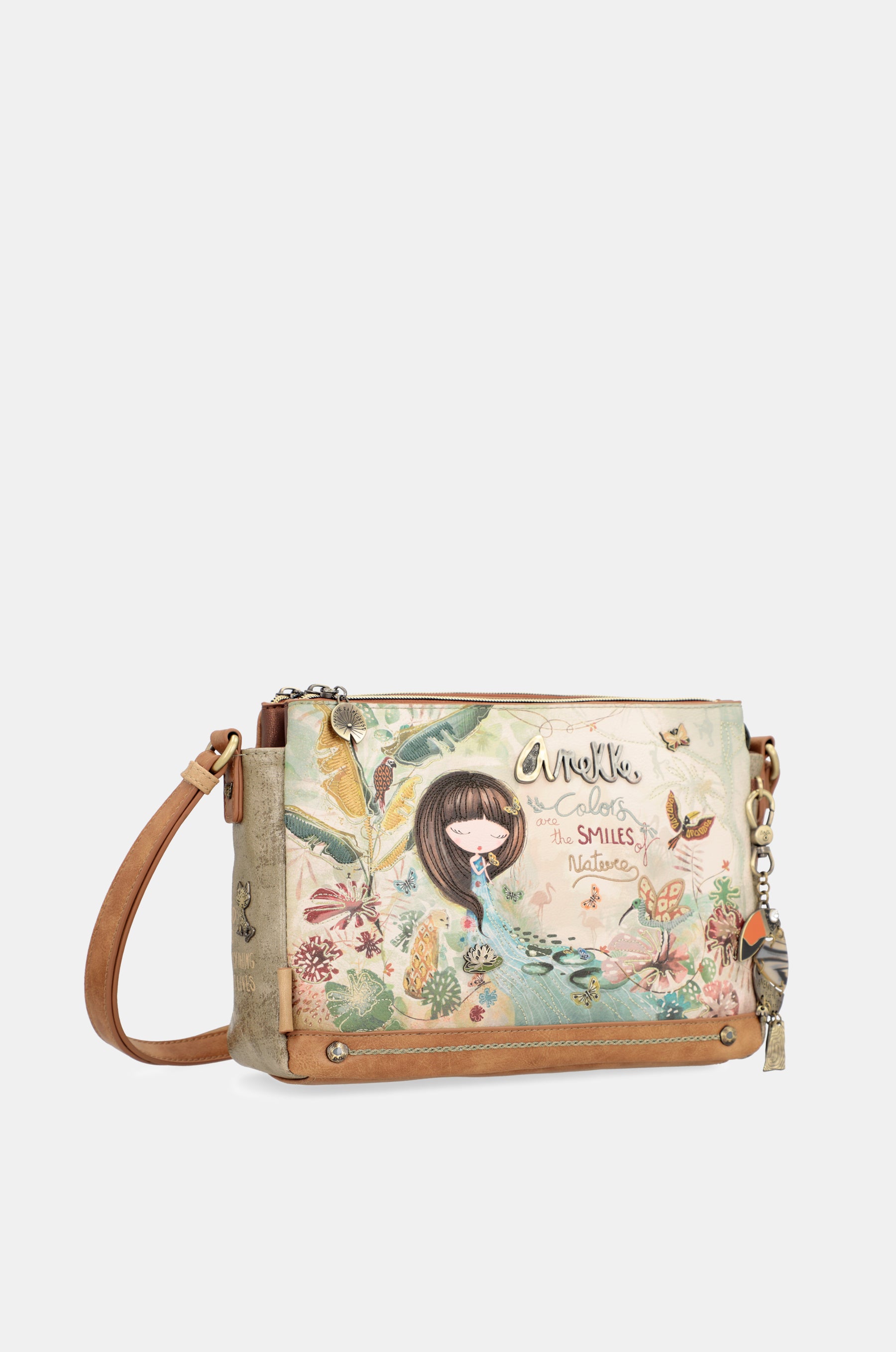 Sac à bandoulière à motifs Amazonia avec 3 compartiments
