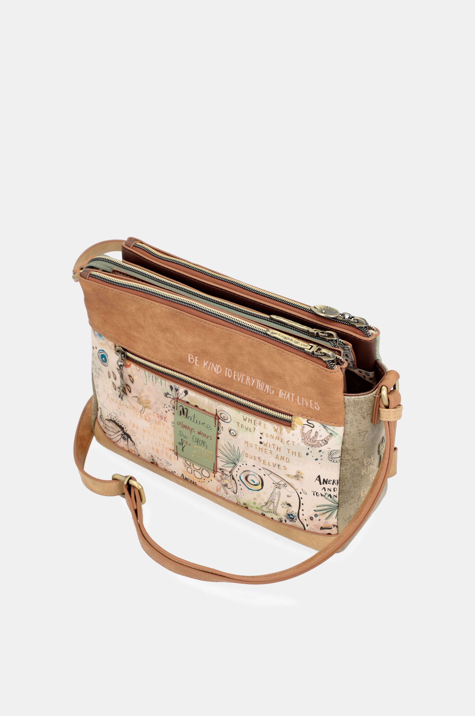 Sac à bandoulière à motifs Amazonia avec 3 compartiments