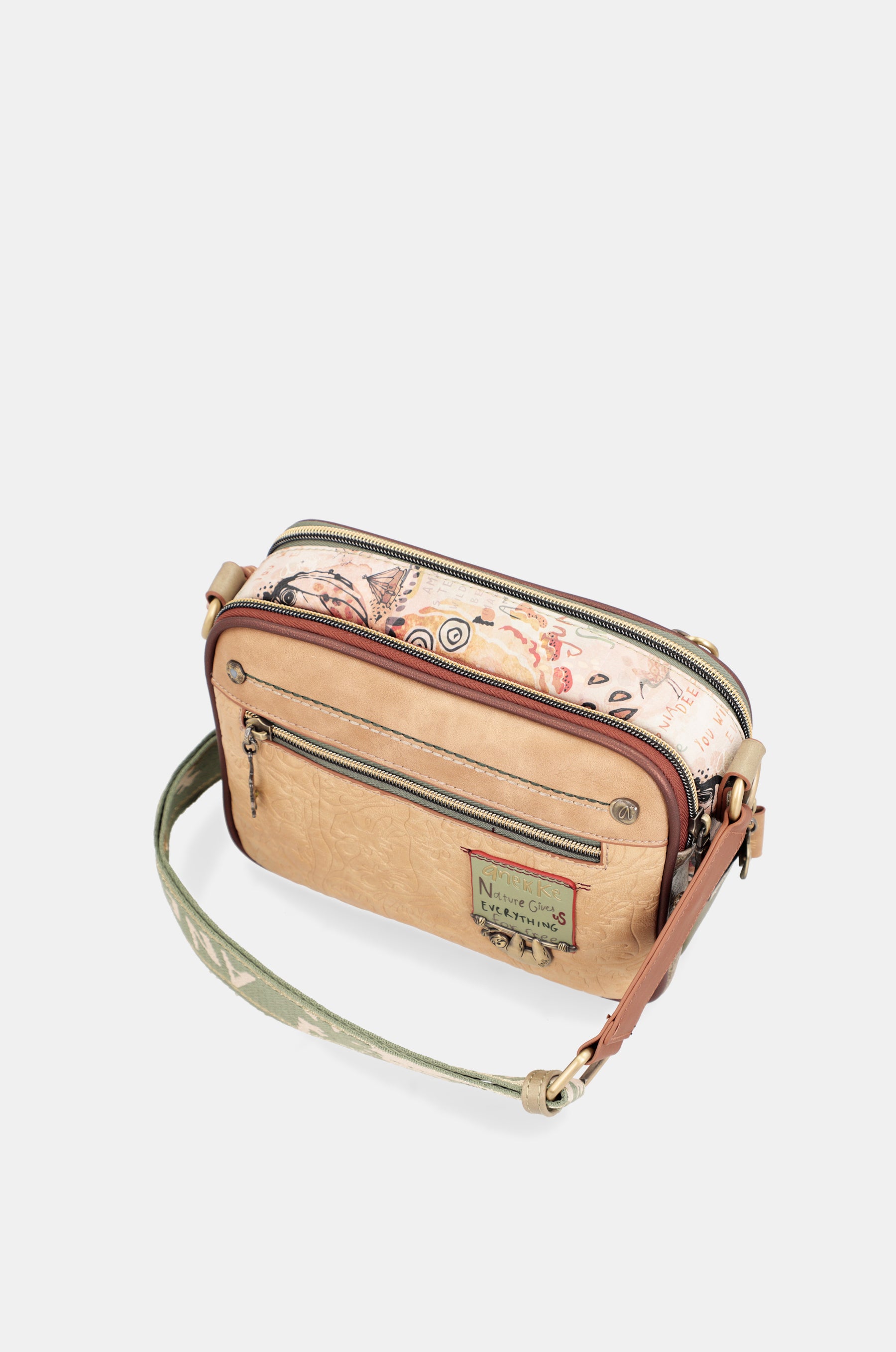 Sac à bandoulière papillon avec doubles compartiments