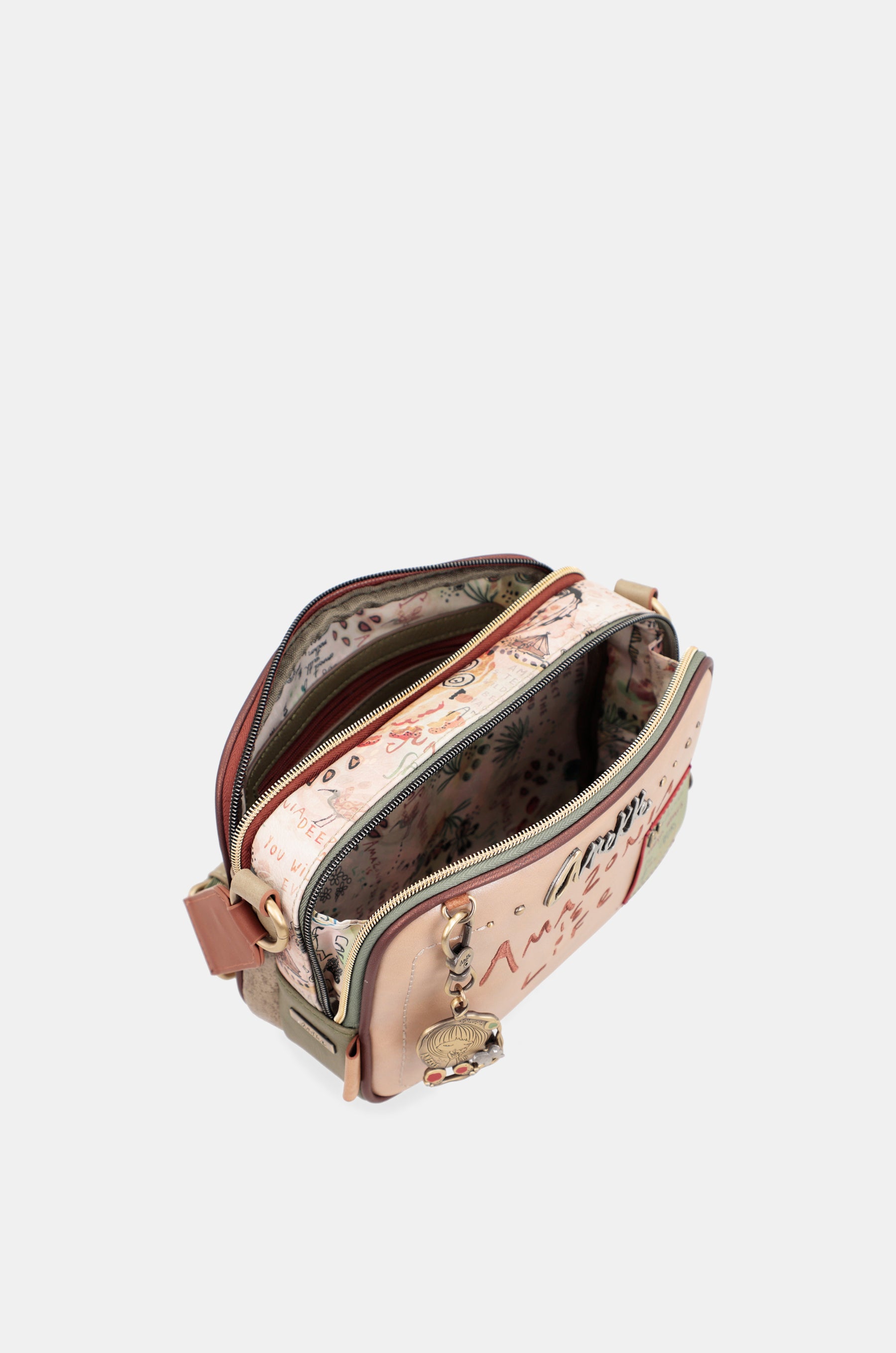Sac à bandoulière papillon avec doubles compartiments