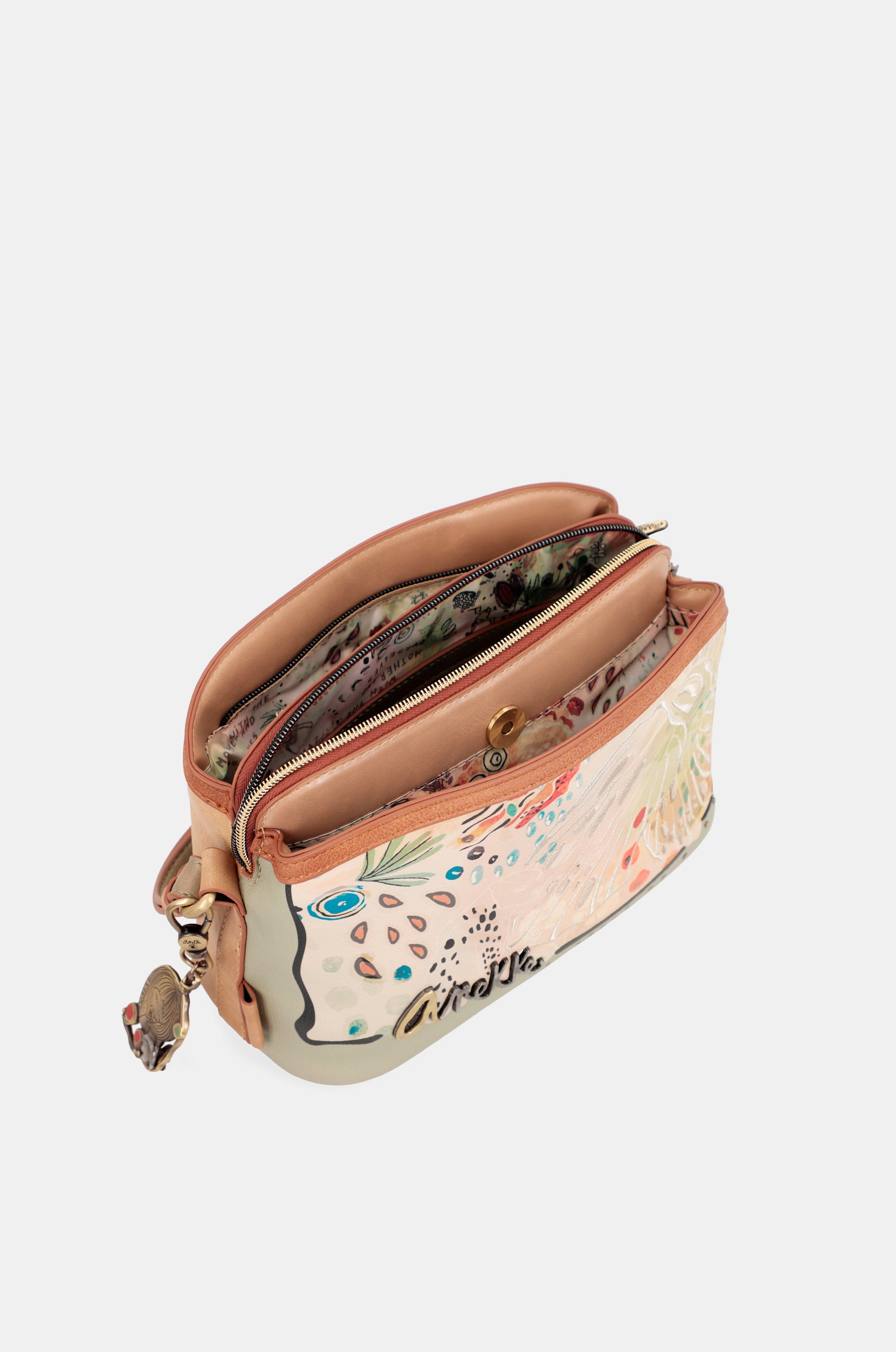 Sac à bandoulière papillon avec triple compartiments