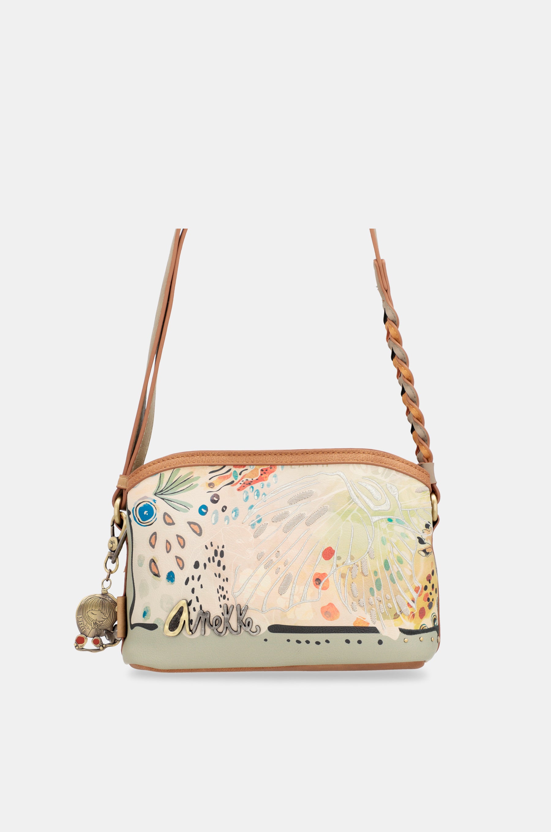 Sac à bandoulière papillon avec triple compartiments