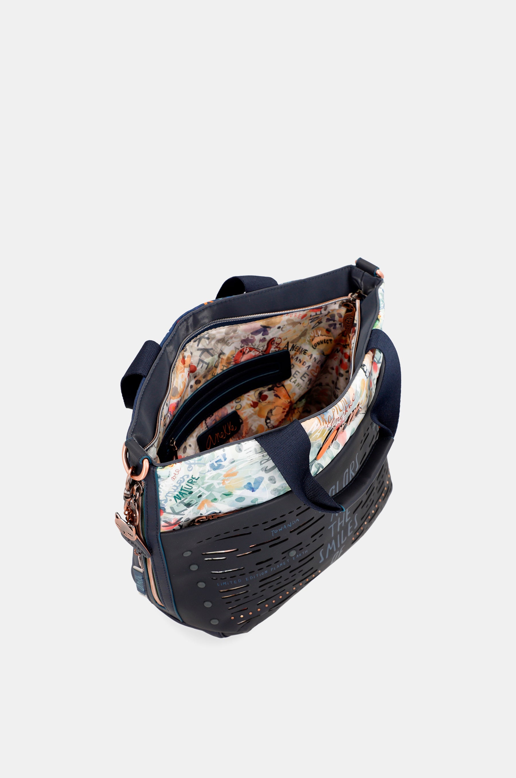 Nature Pachamama Navy Blue Tot Sac avec bandoulière