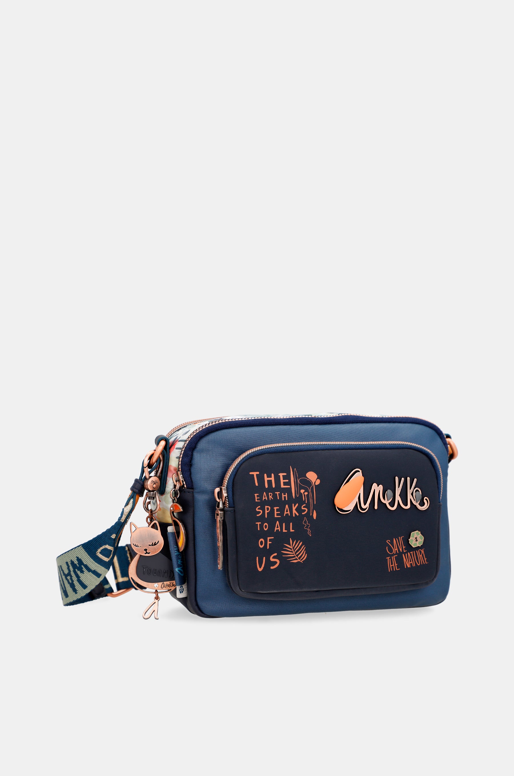 Nature Pachamama Navy Blue Crossbody Bag Anekke