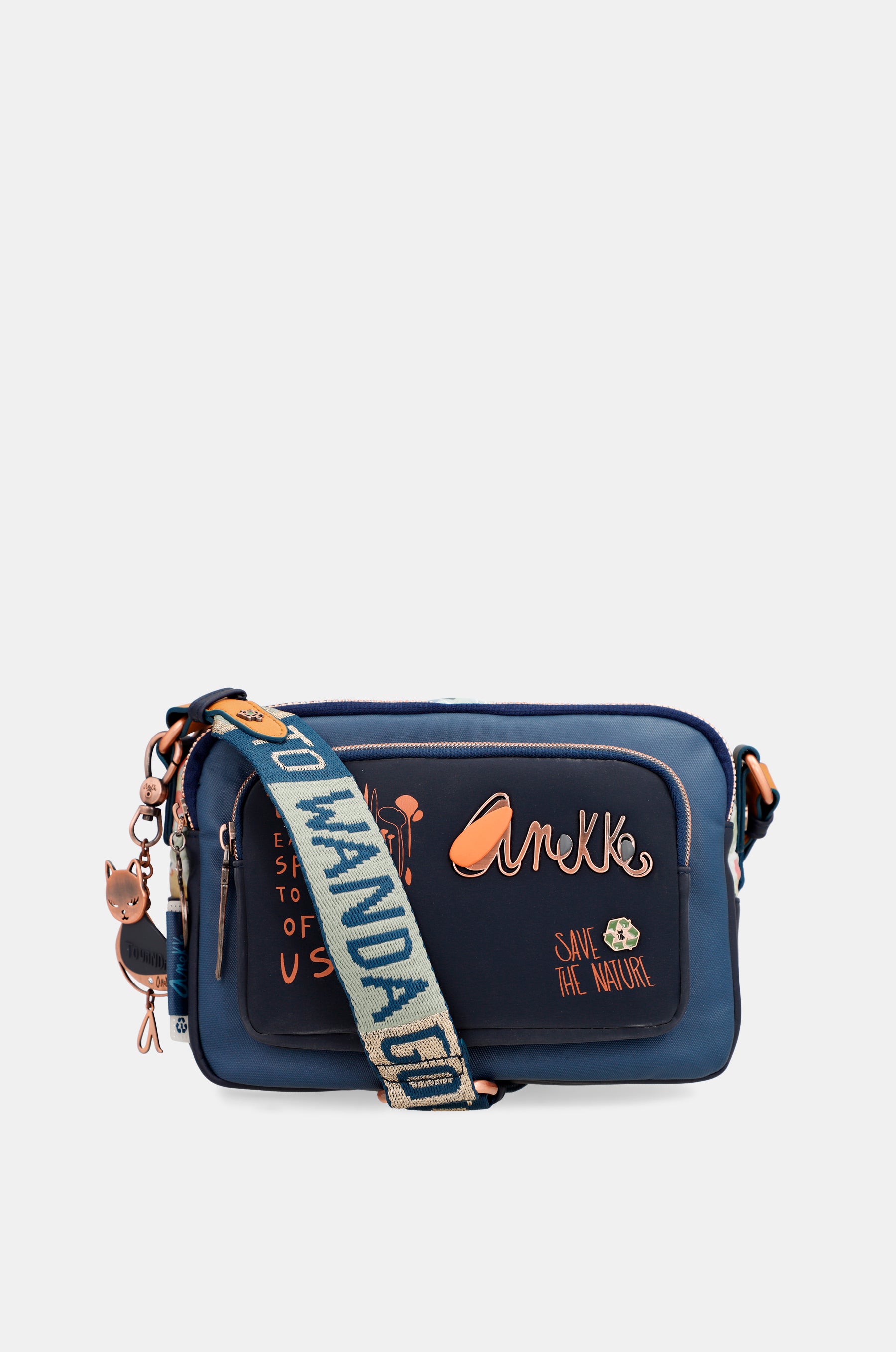 Nature Pachamama Navy Blue Crossbody Bag Anekke