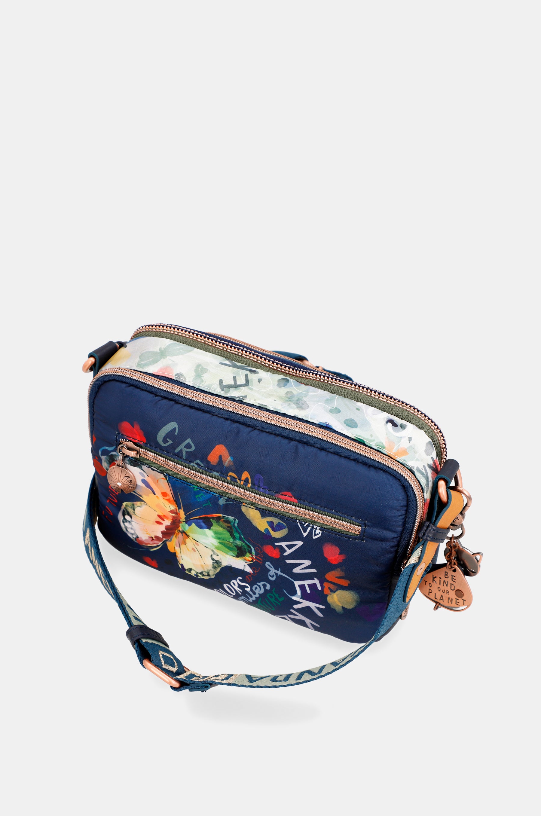 Nature Pachamama Navy Blue Crossbody Bag Anekke