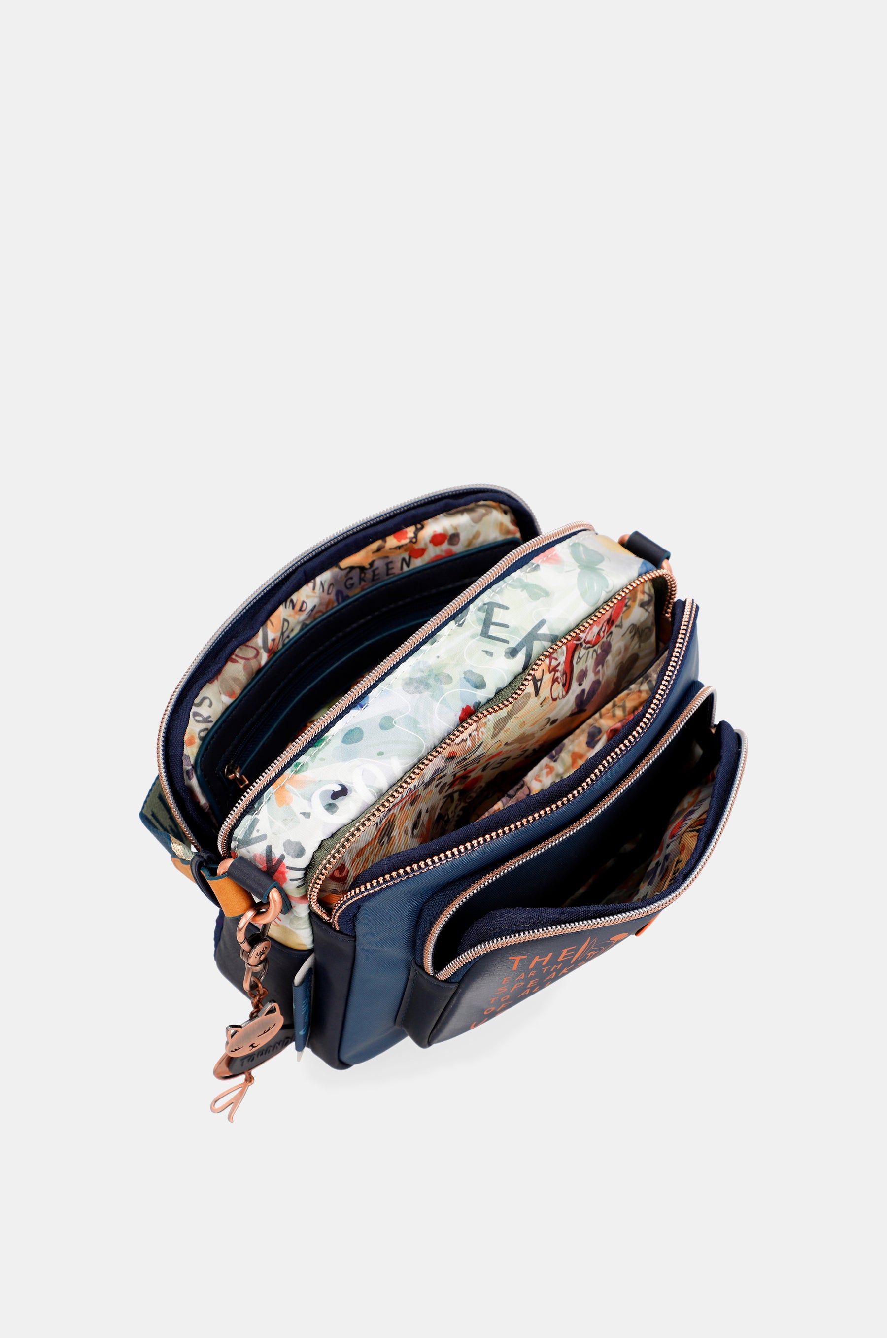 Nature Pachamama Navy Blue Crossbody Bag Anekke