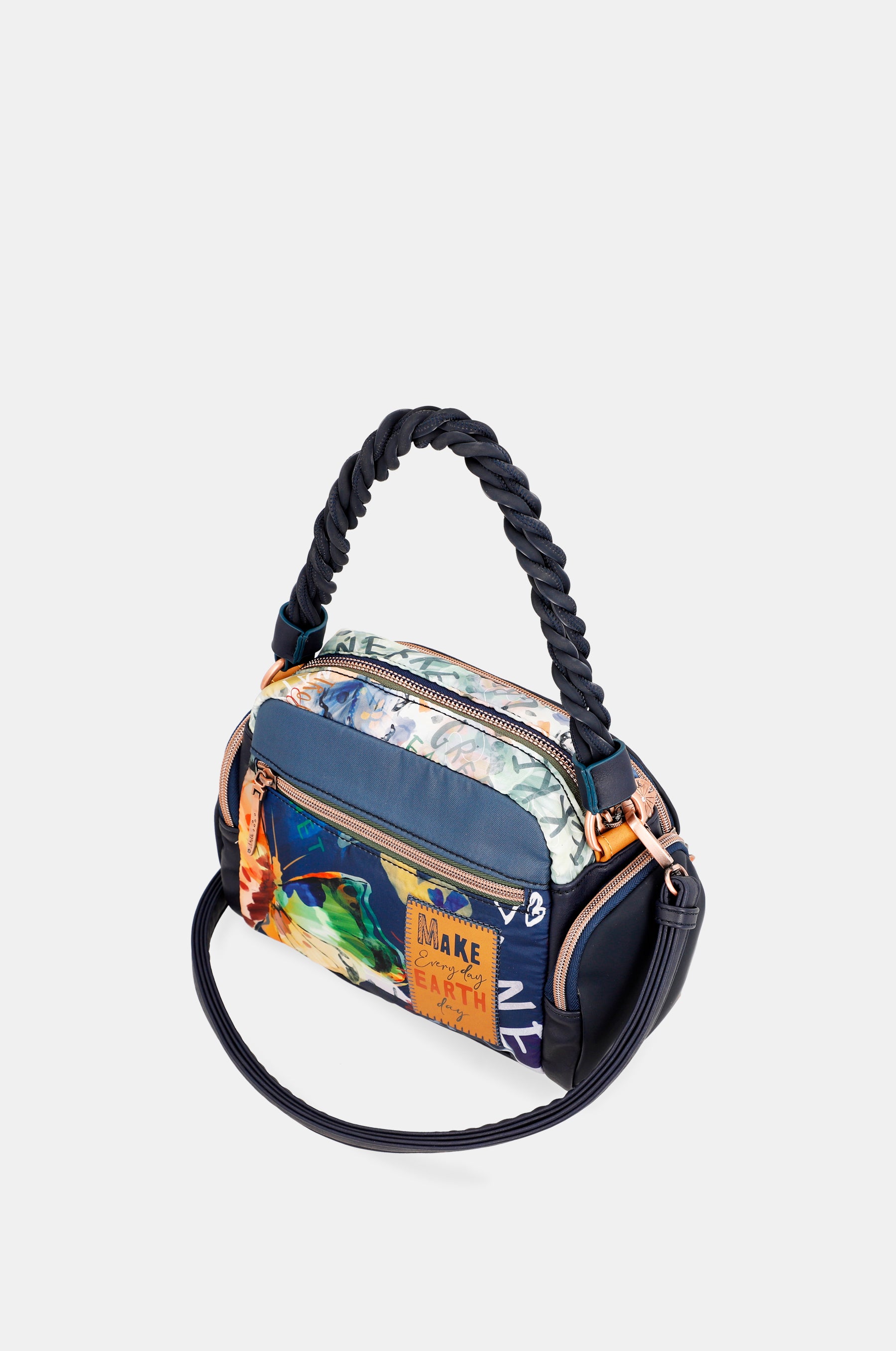 Nature Pachamama Blue Crossbody Bag