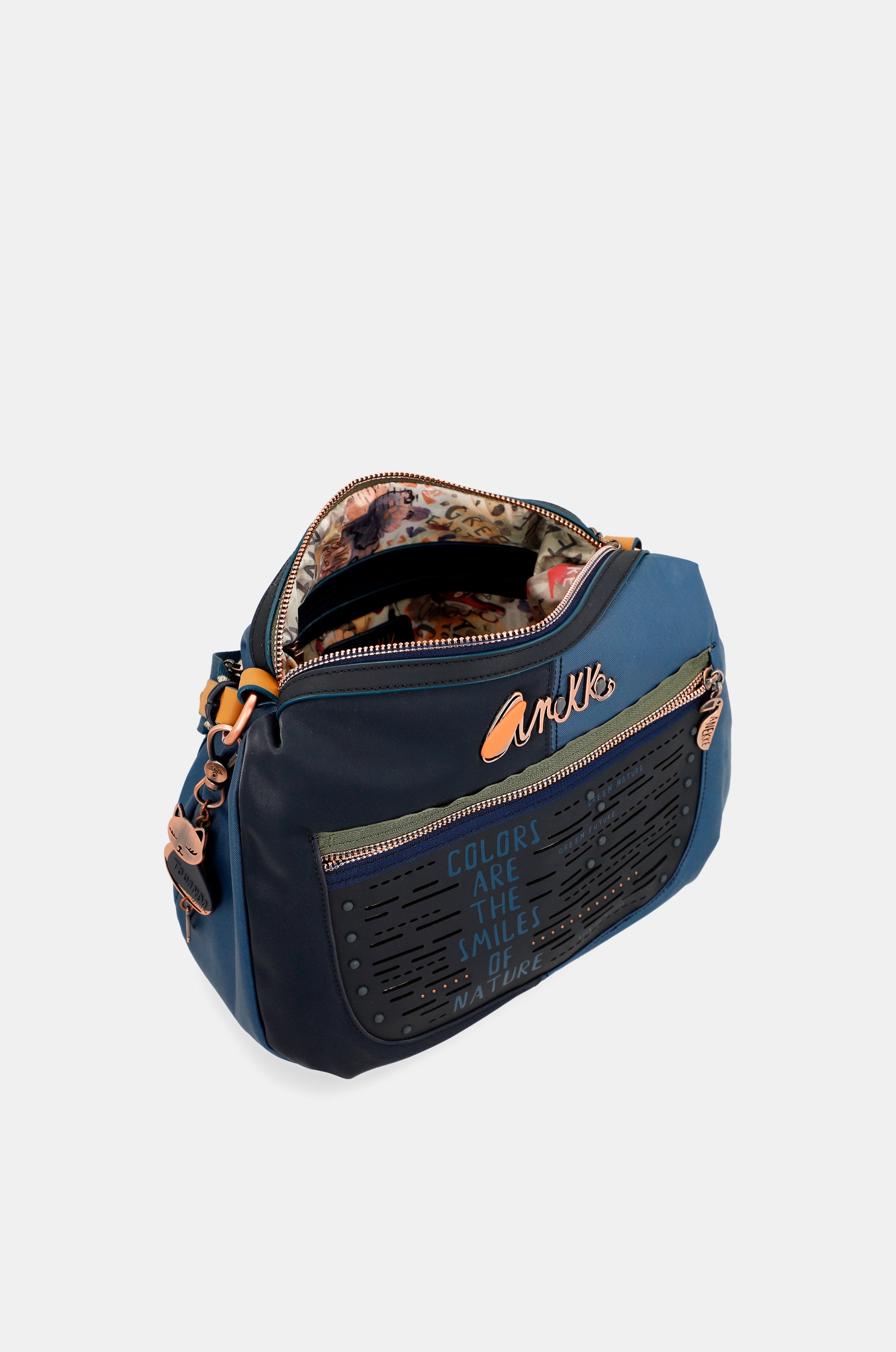 Nature Pachamama Sac crossbody bleu marine flexible