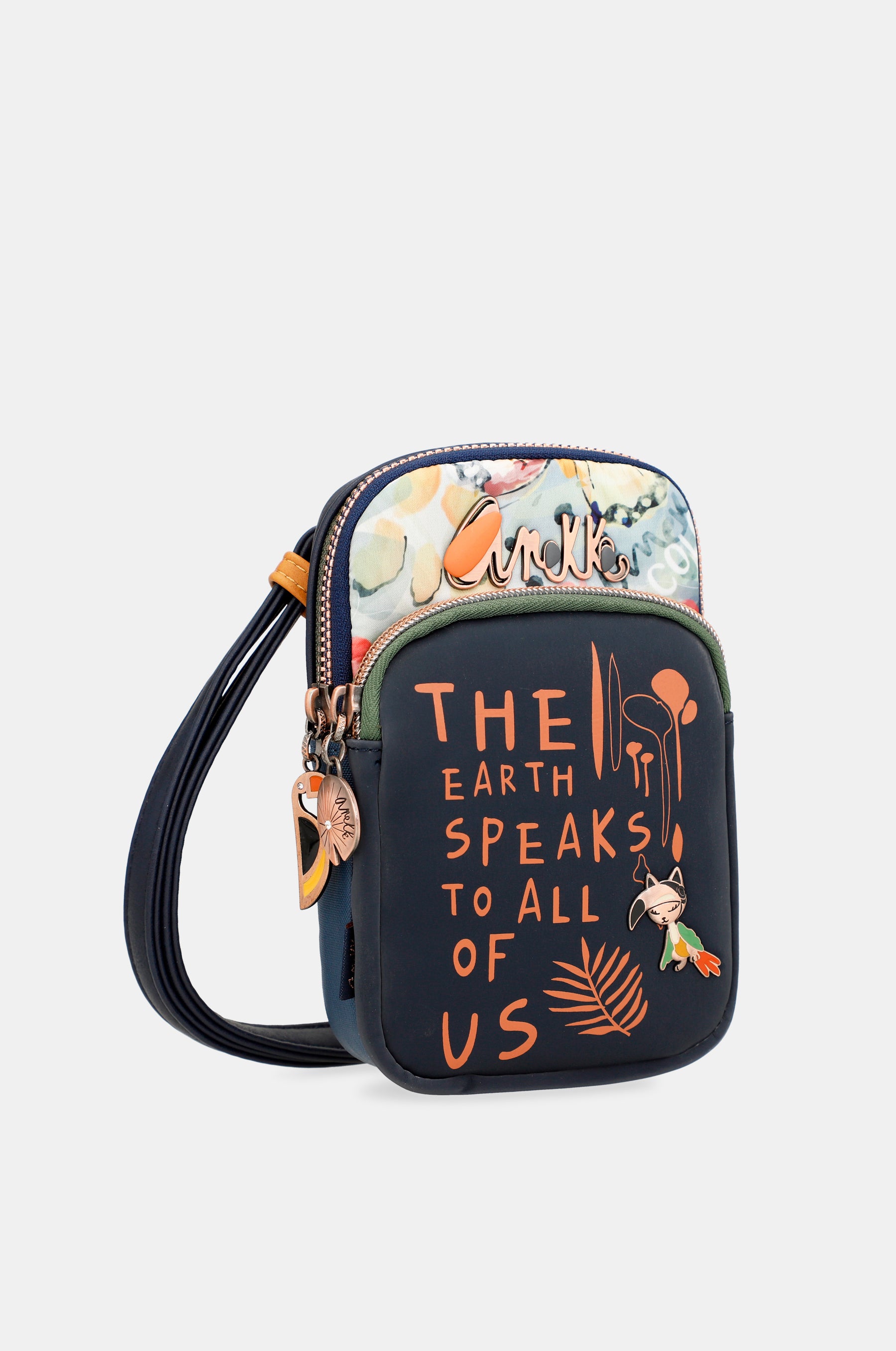 Nature Pachamama Navy Blue Mini Cossbody Bag
