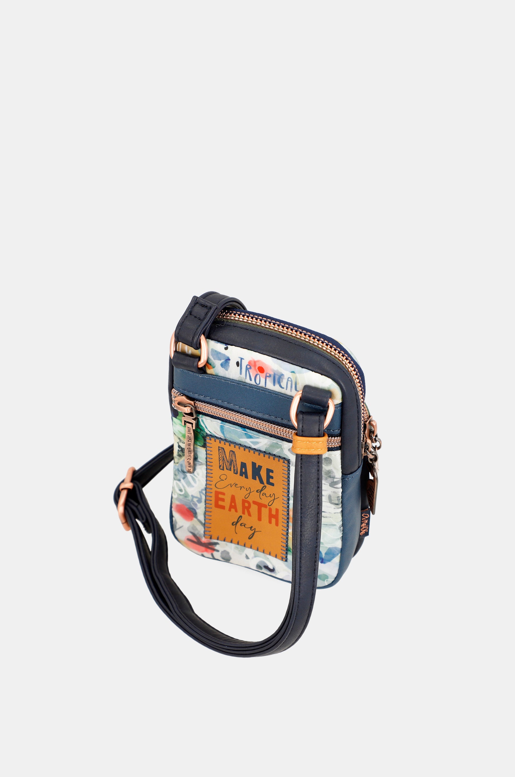 Nature Pachamama Navy Blue Mini Cossbody Bag