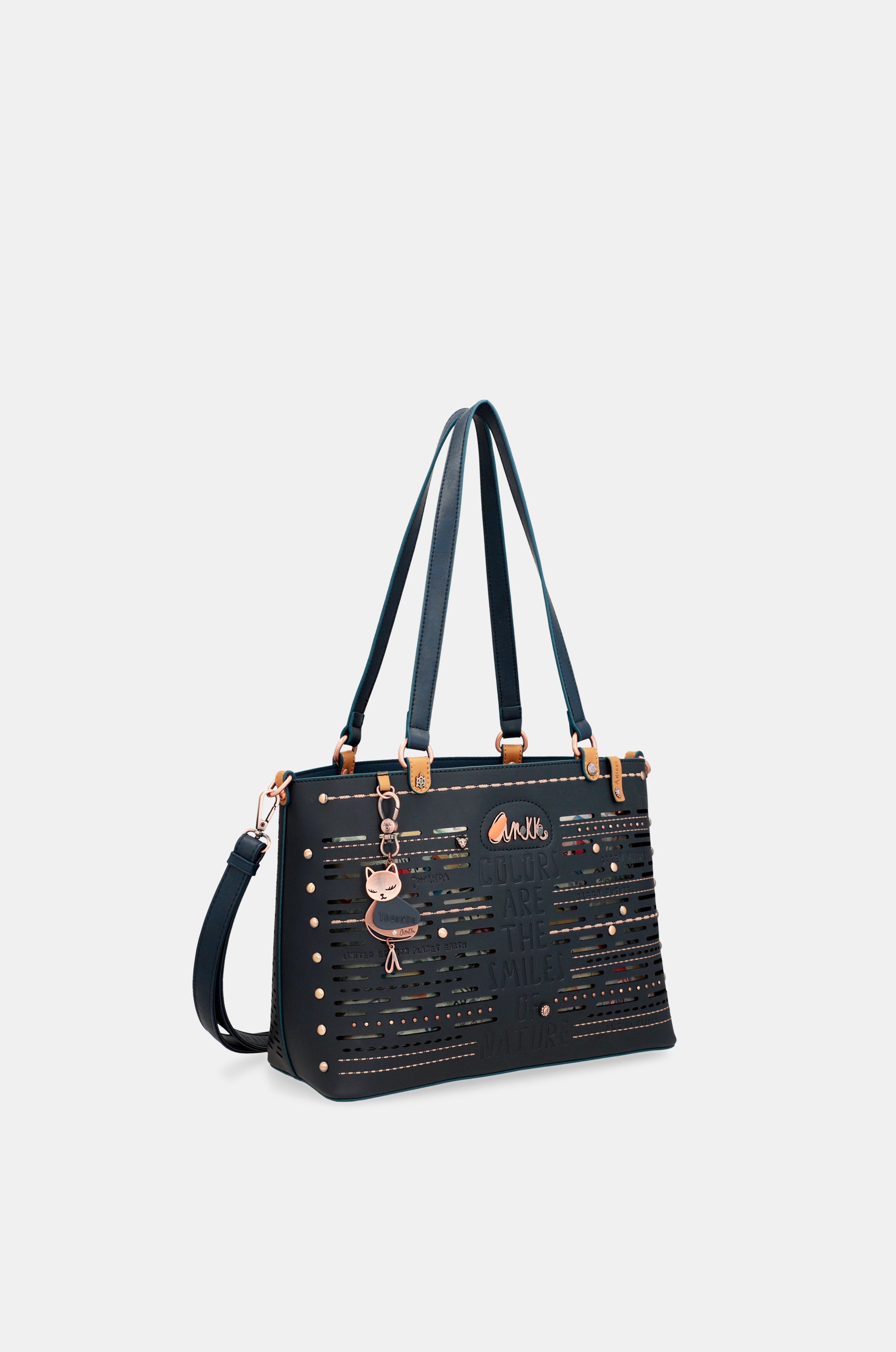 Nature pachamama bleu marine grand sac fourre-tout