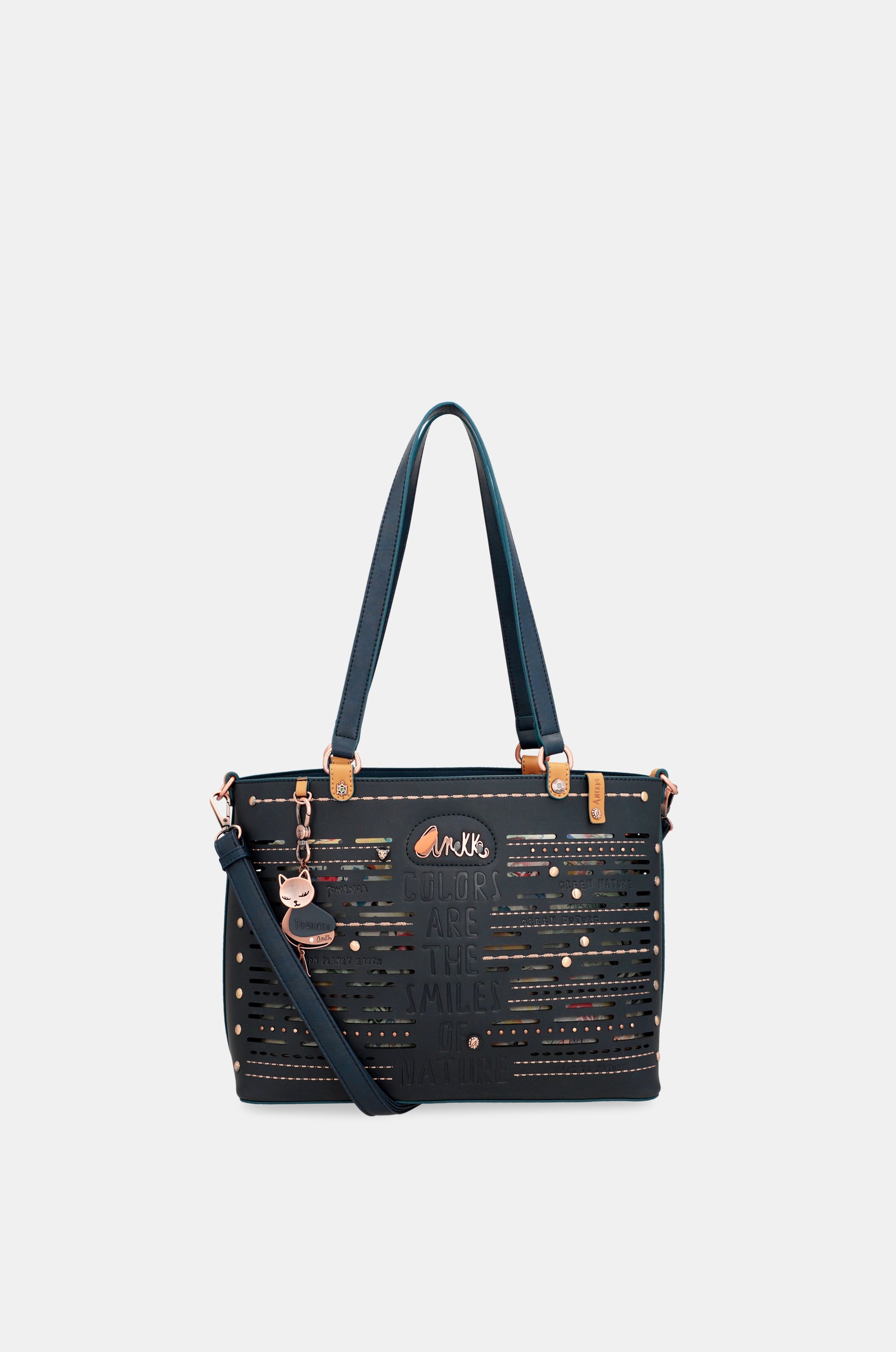 Nature pachamama bleu marine grand sac fourre-tout