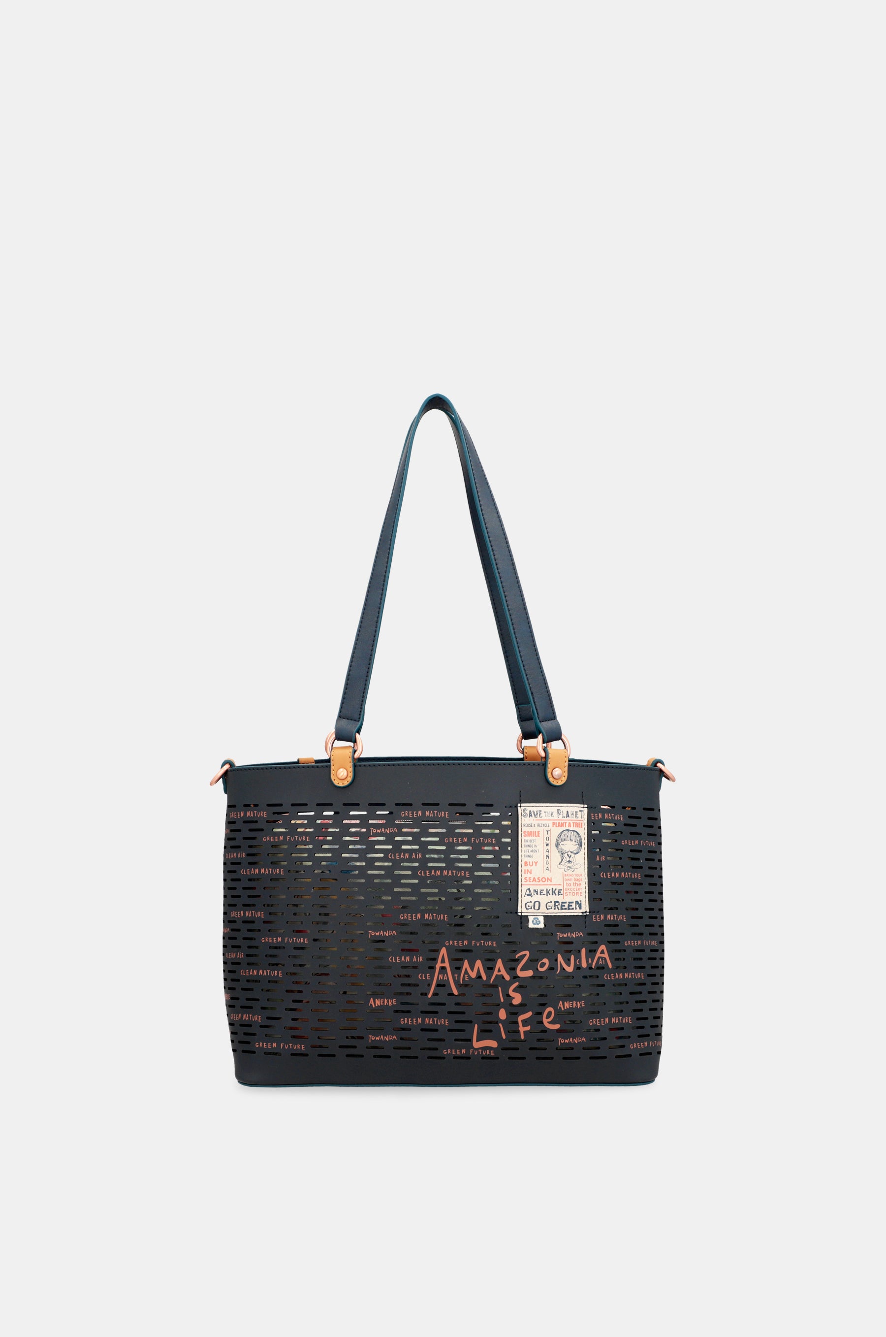 Nature pachamama bleu marine grand sac fourre-tout