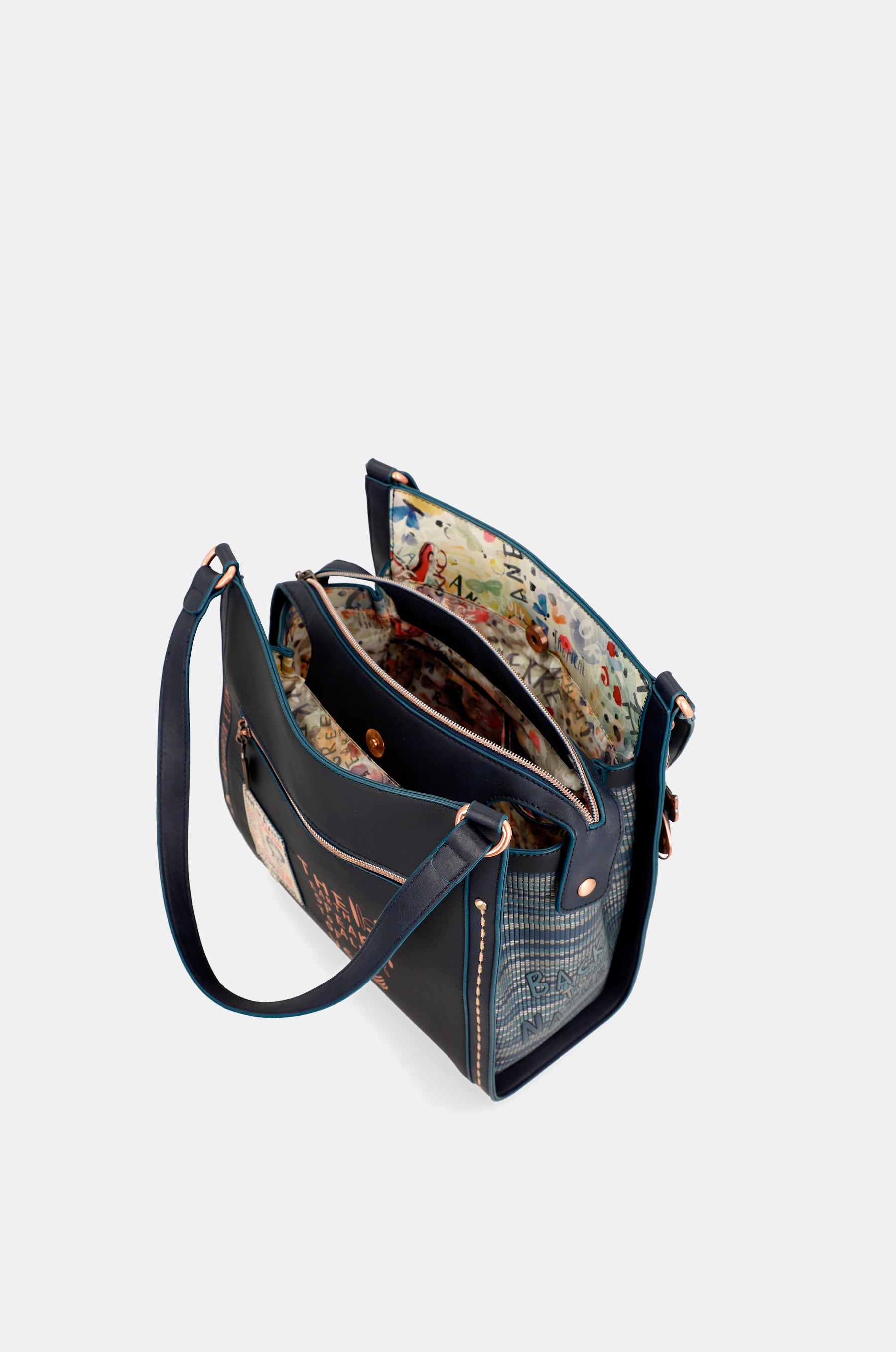 Nature Pachamama Navy Blue Crossbody Bag