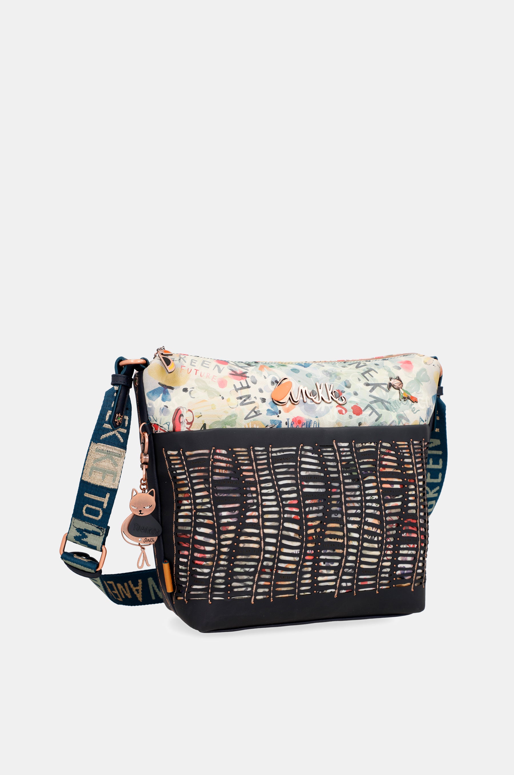 Nature Pachamama Navy Blue grand sac crossbody