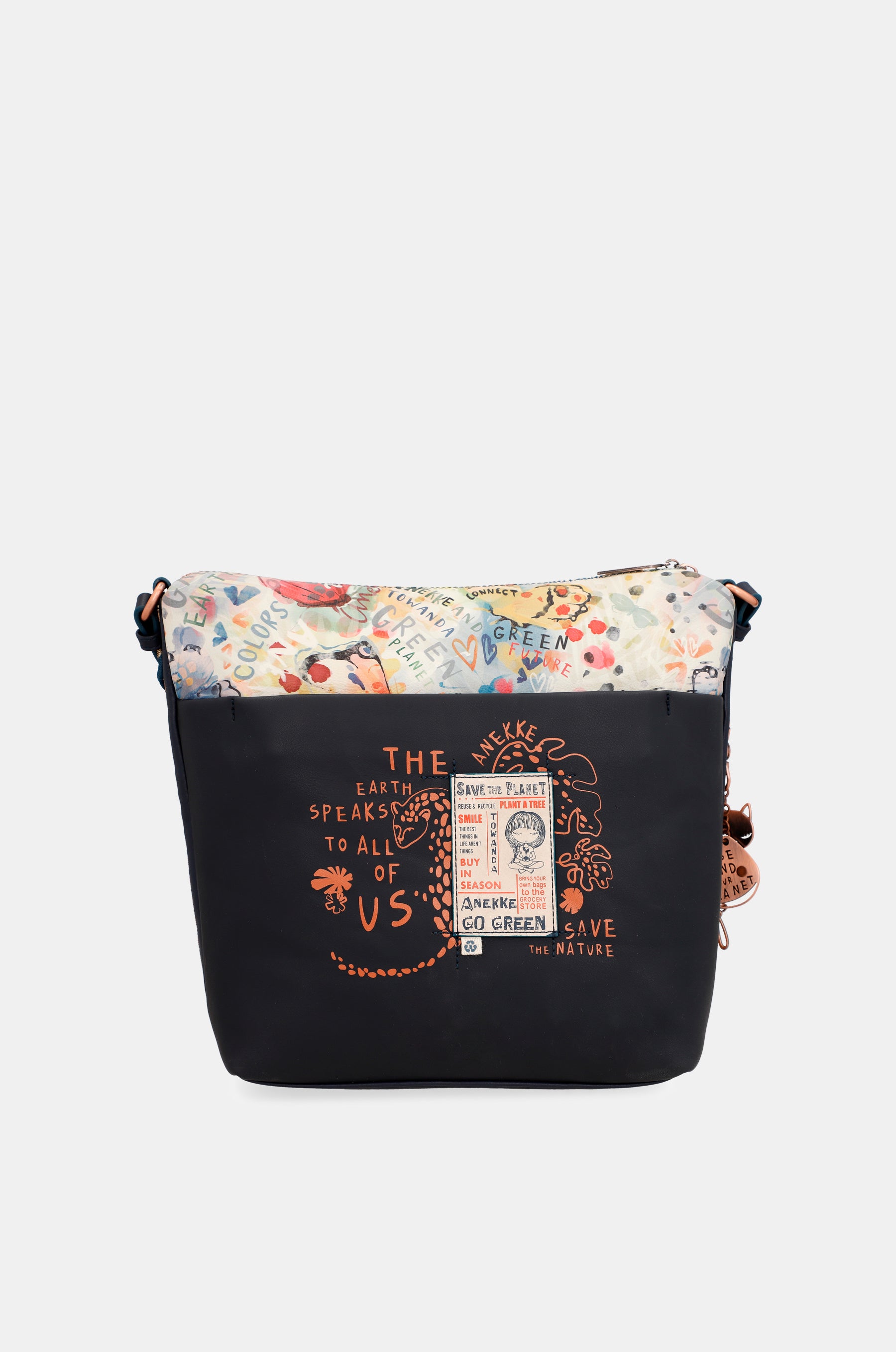Nature Pachamama Navy Blue grand sac crossbody