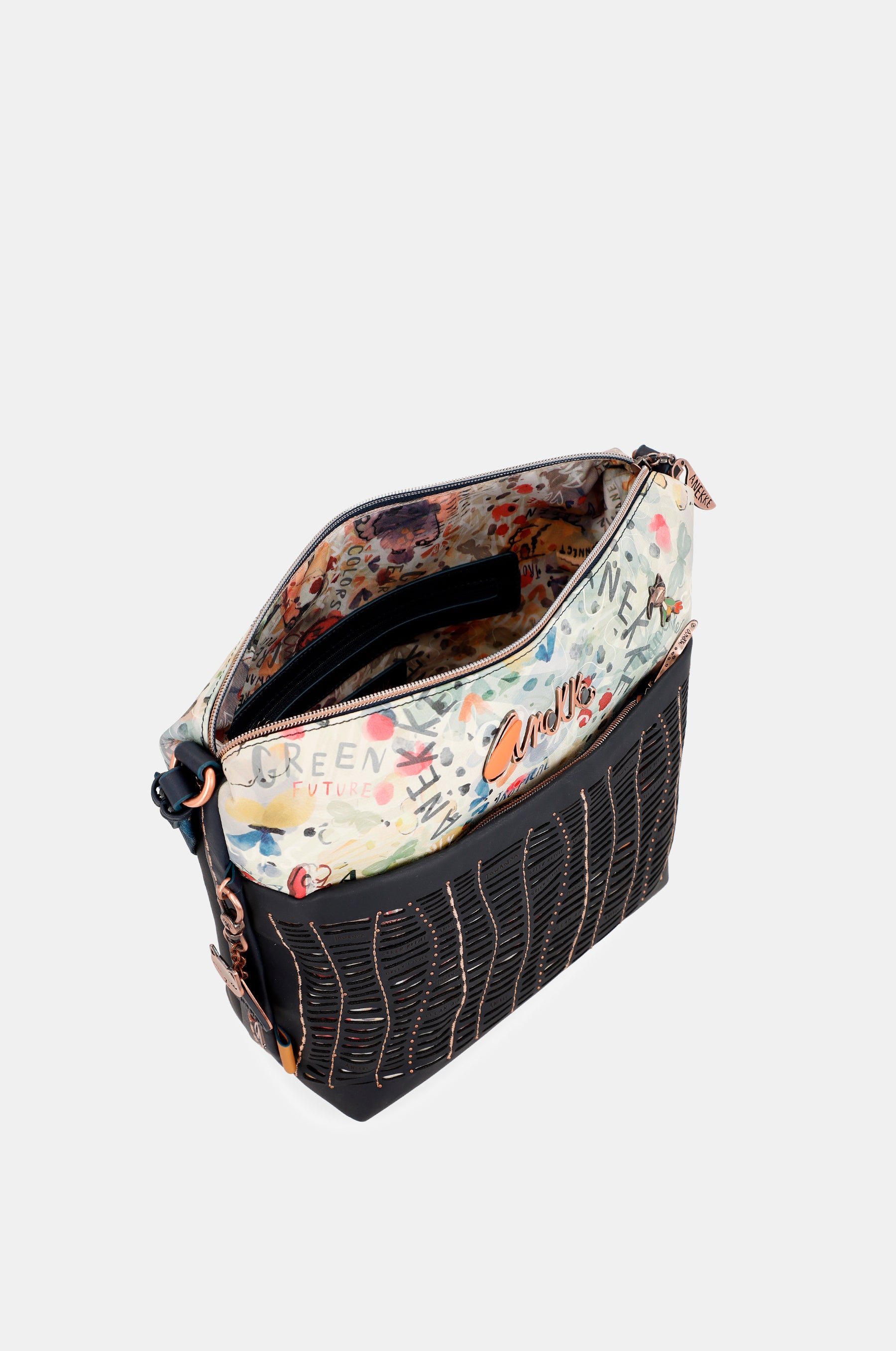 Nature Pachamama Navy Blue grand sac crossbody