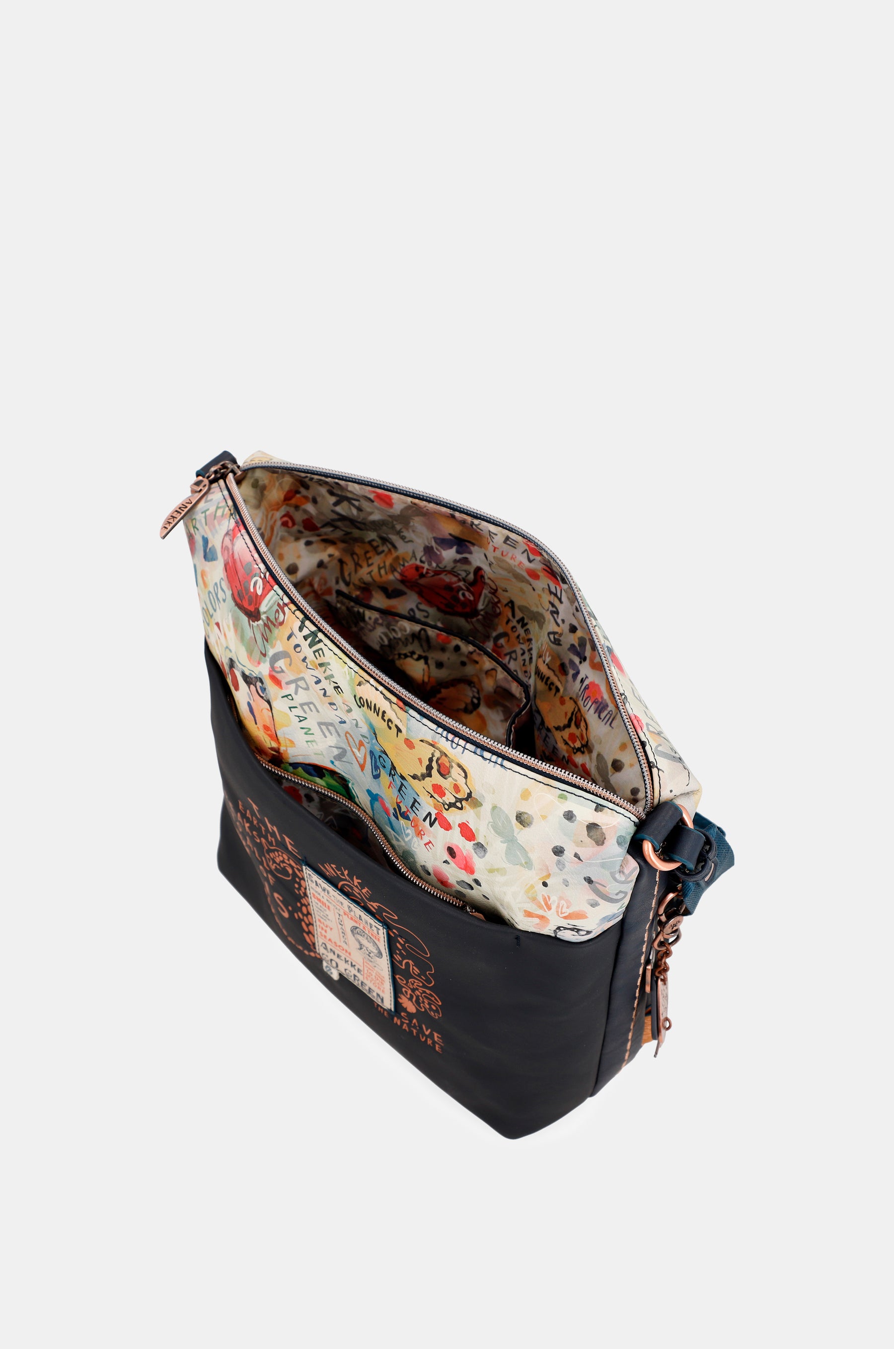 Nature Pachamama Navy Blue grand sac crossbody