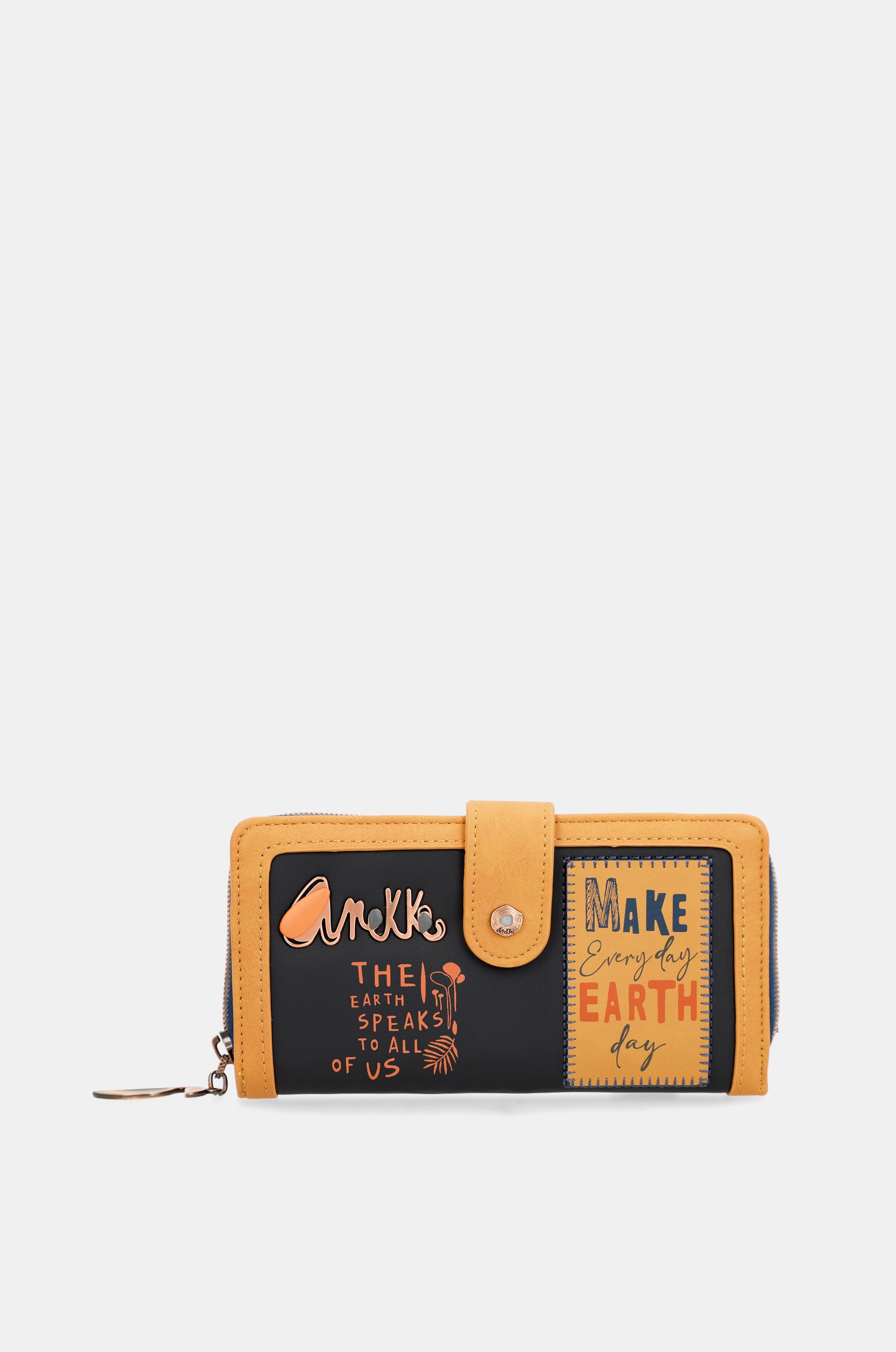 Nature Pachamama Navy bleu grand portefeuille RFID